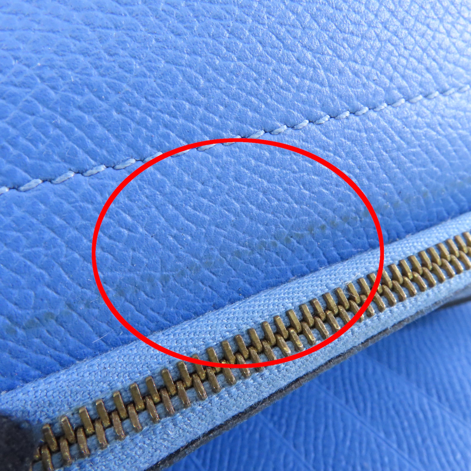 HERMES 【激減優惠】Epsom皮革Kelly Compact Wallet金扣錢包Blue Paradis/藍色