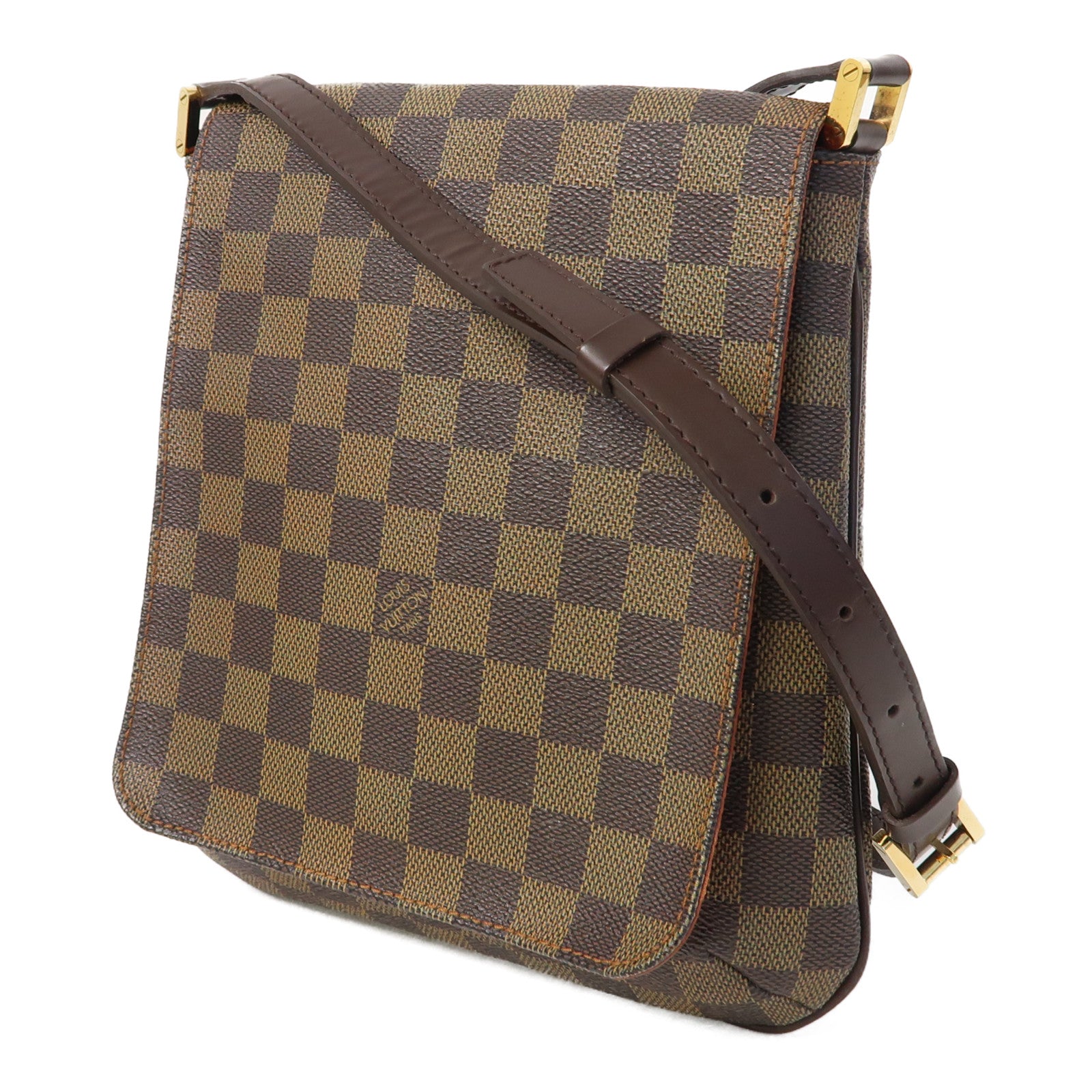 LOUIS VUITTON Damier Musette Salsa Long金扣肩背袋啡色