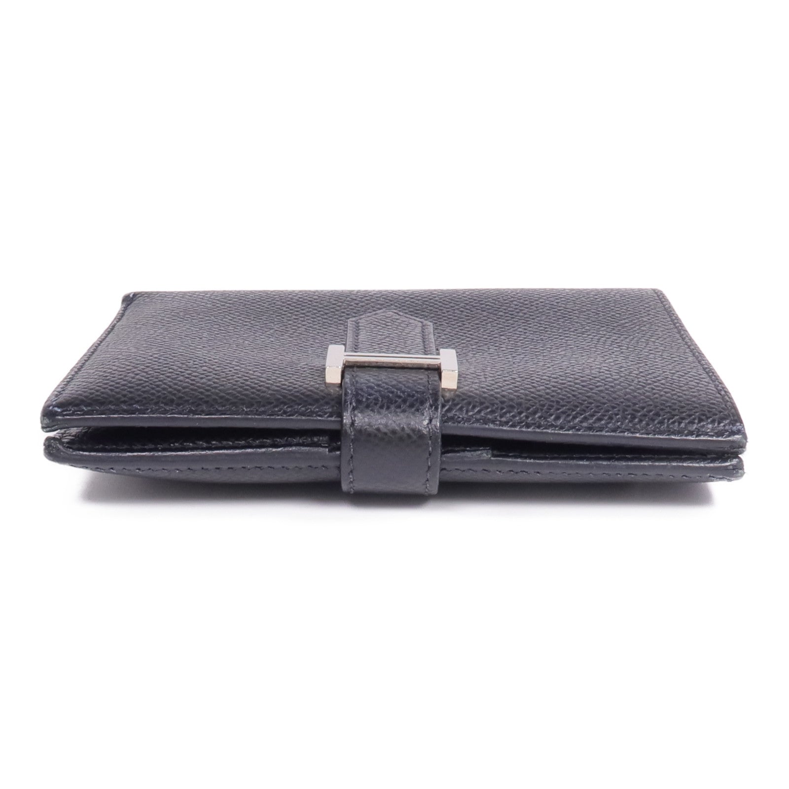 HERMES Epsom皮革Bearn Compact Wallet錢包Noir