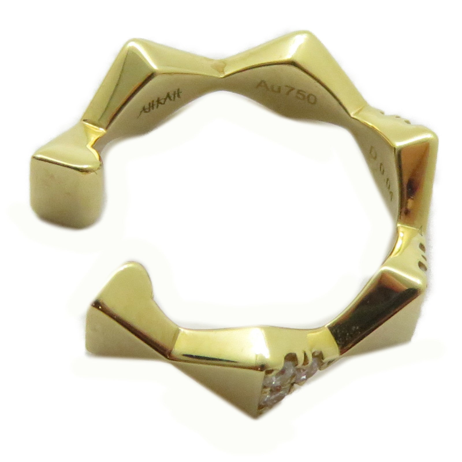 JEWELRY 18K黃金Diamond Ear Cuff 0.04ct鑽石耳環