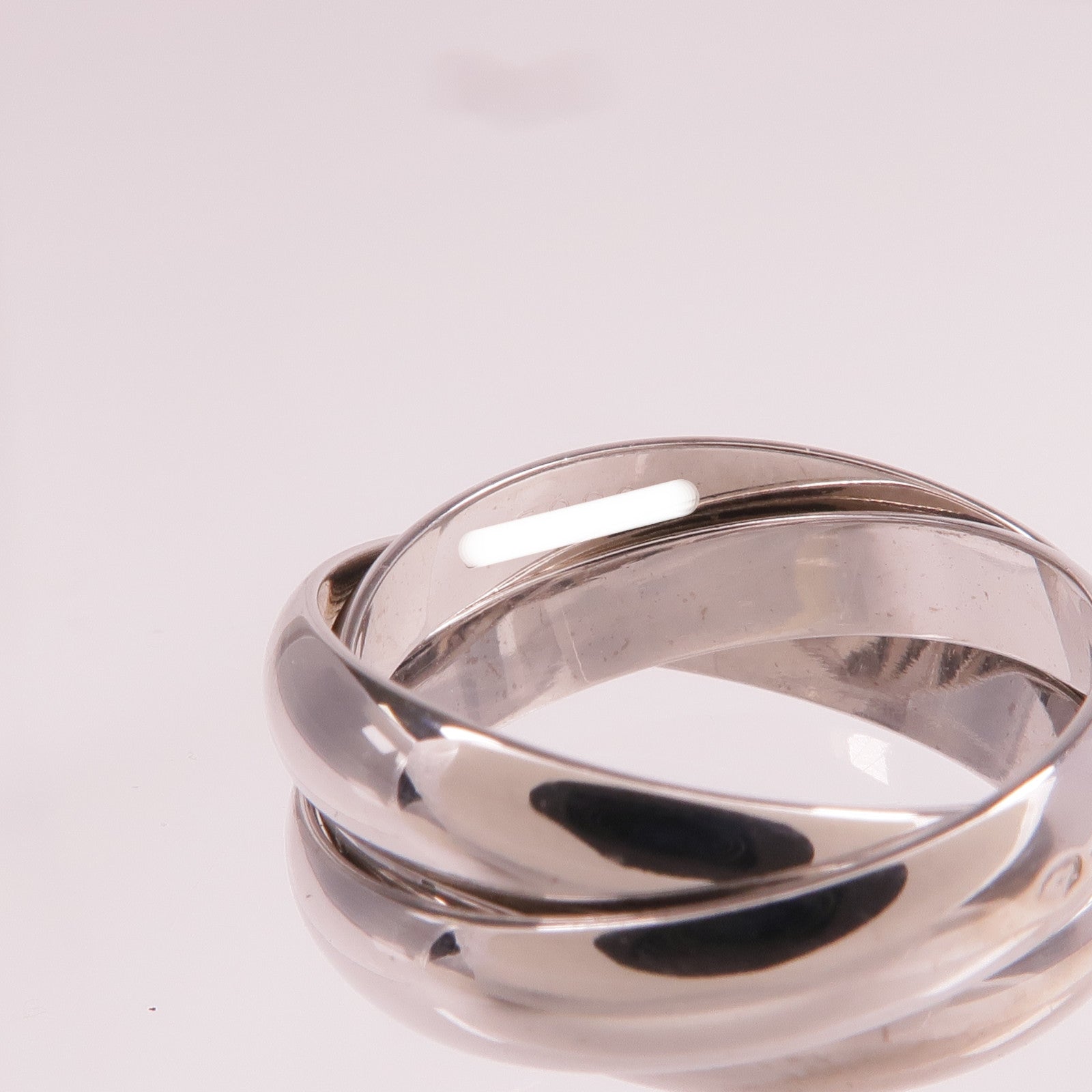 CARTIER 18K白金Trinity Ring戒指CARTIER#49/US#5