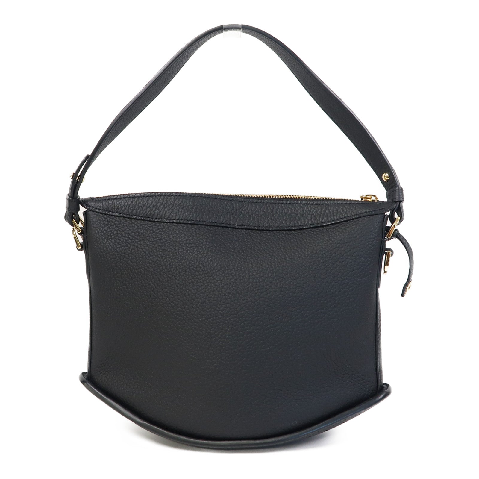 Delvaux Taurillon皮革Pin Swing金扣肩背袋黑色
