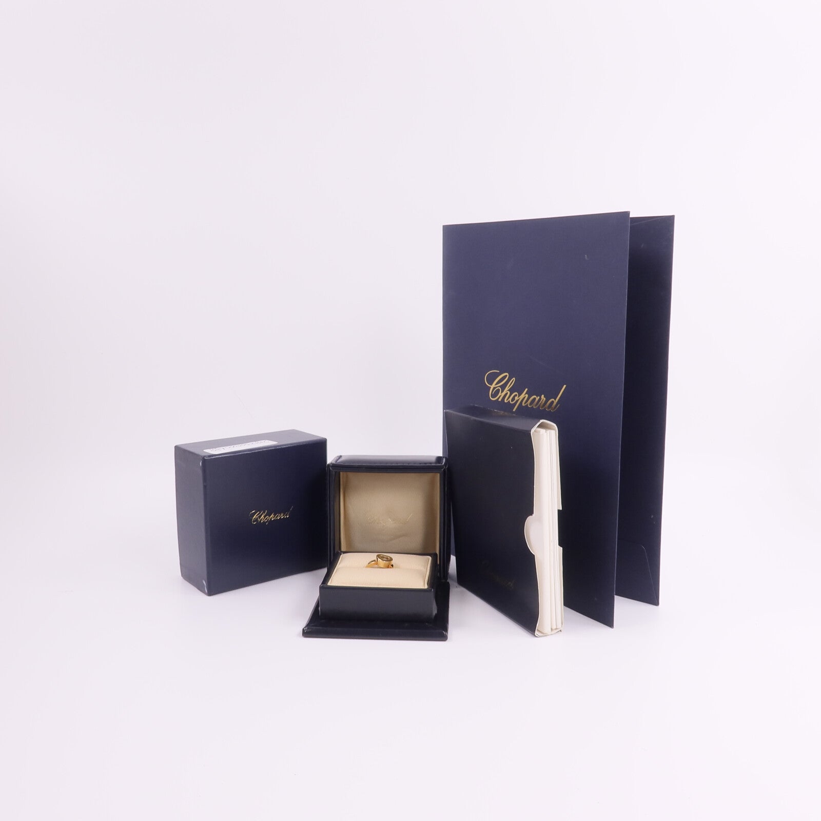 Chopard 18K黃金Happy Diamond Heart Ring鑽石戒指