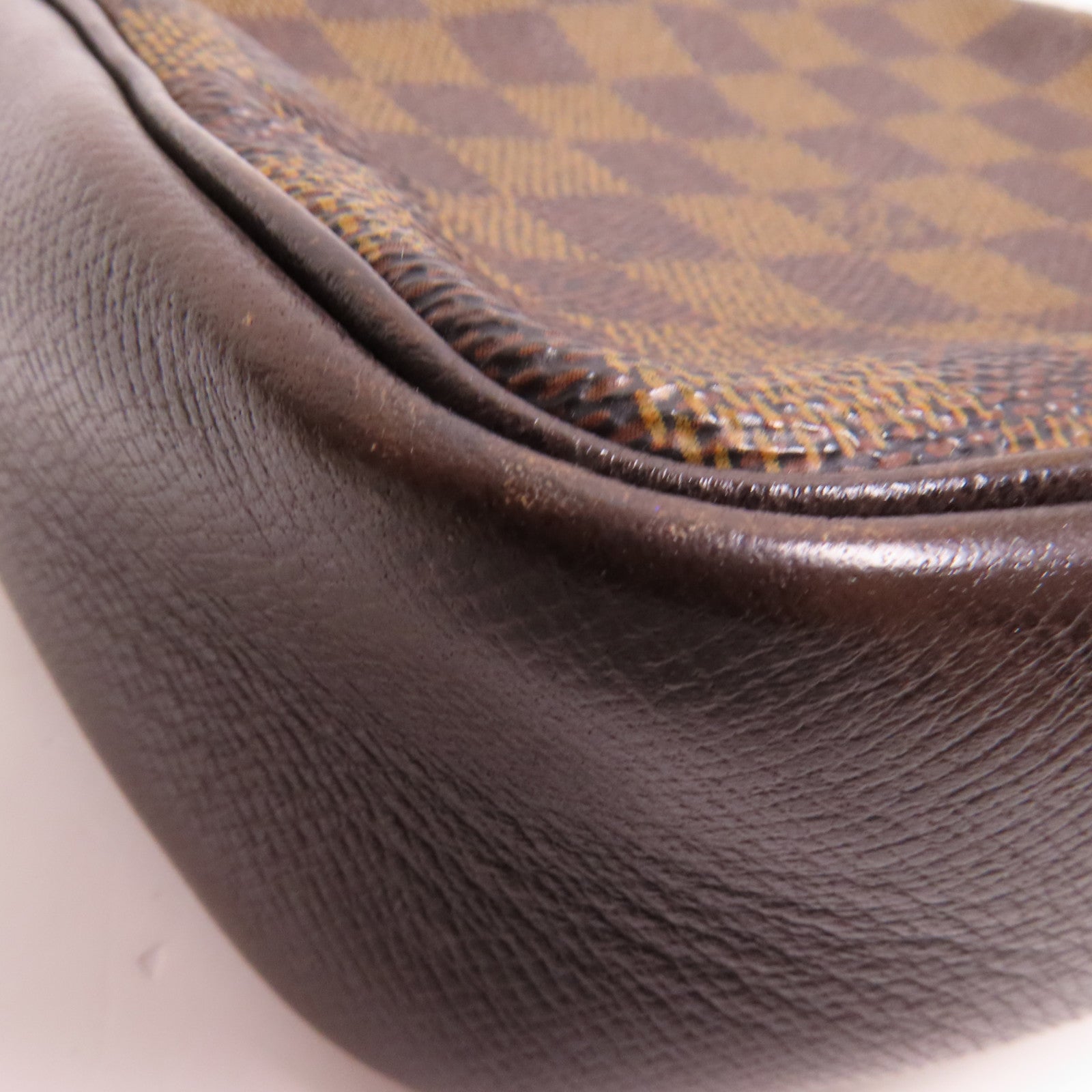 LOUIS VUITTON Damier Trousse Makeup Accessory Pouch金扣手挽袋棕色