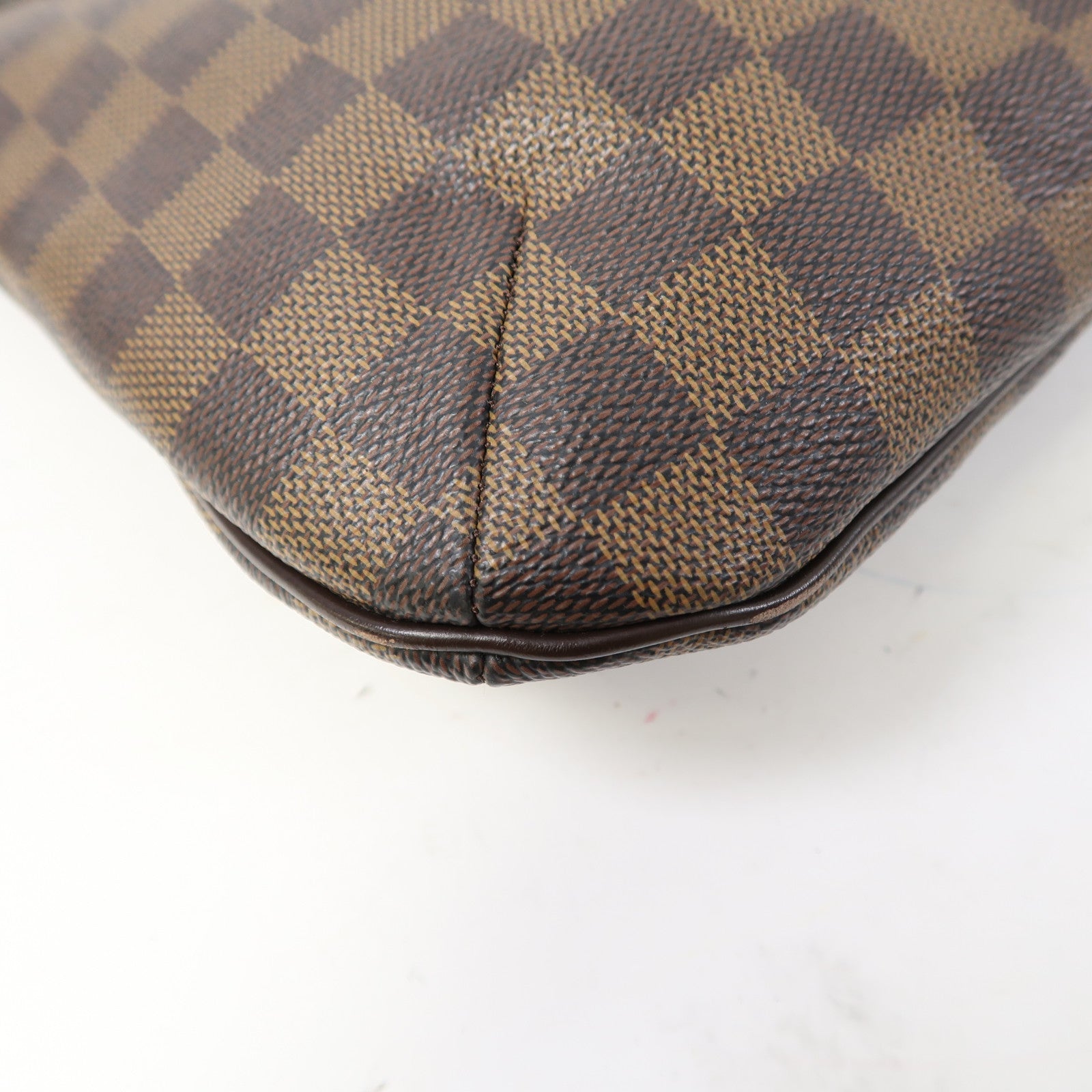 LOUIS VUITTON Damier Bloomsbury PM金扣肩背袋啡色