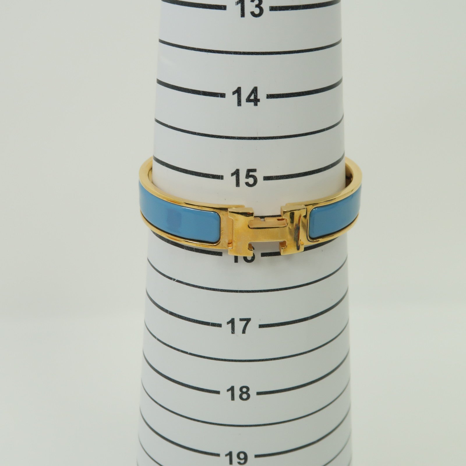 HERMES 金屬Clic H Bracelet手鐲藍色