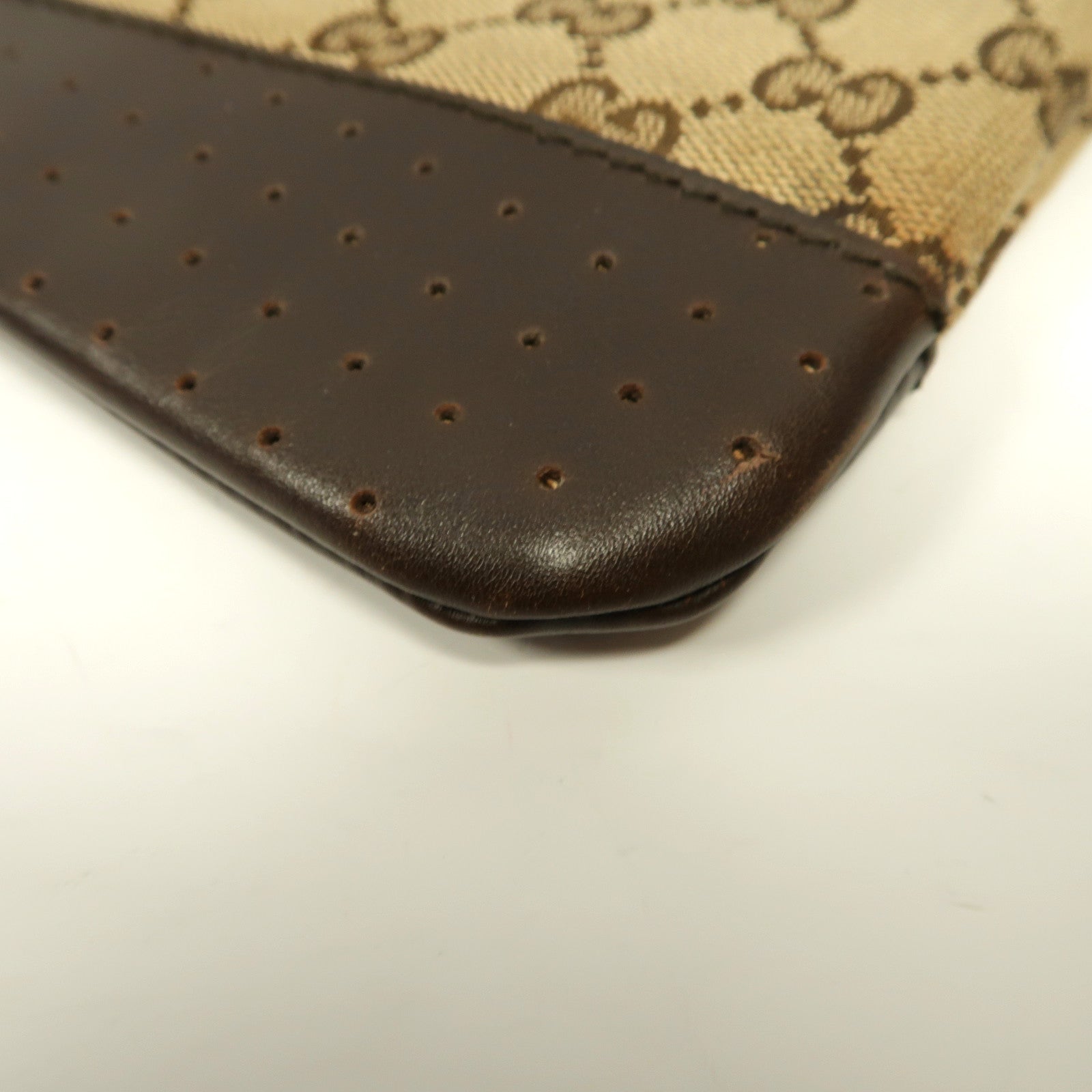 GUCCI 【激減優惠】帆布Shoulder Bag銀扣肩背袋啡色