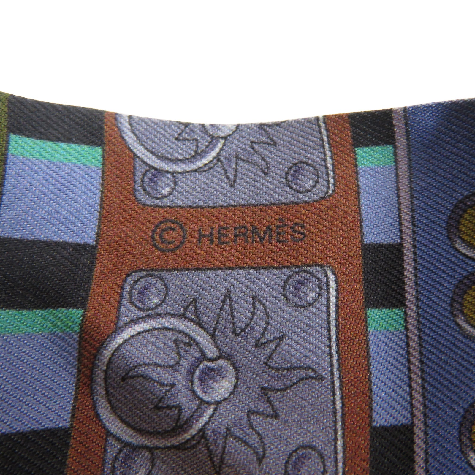 HERMES 【激減優惠】絲質Twilly絲巾紫色