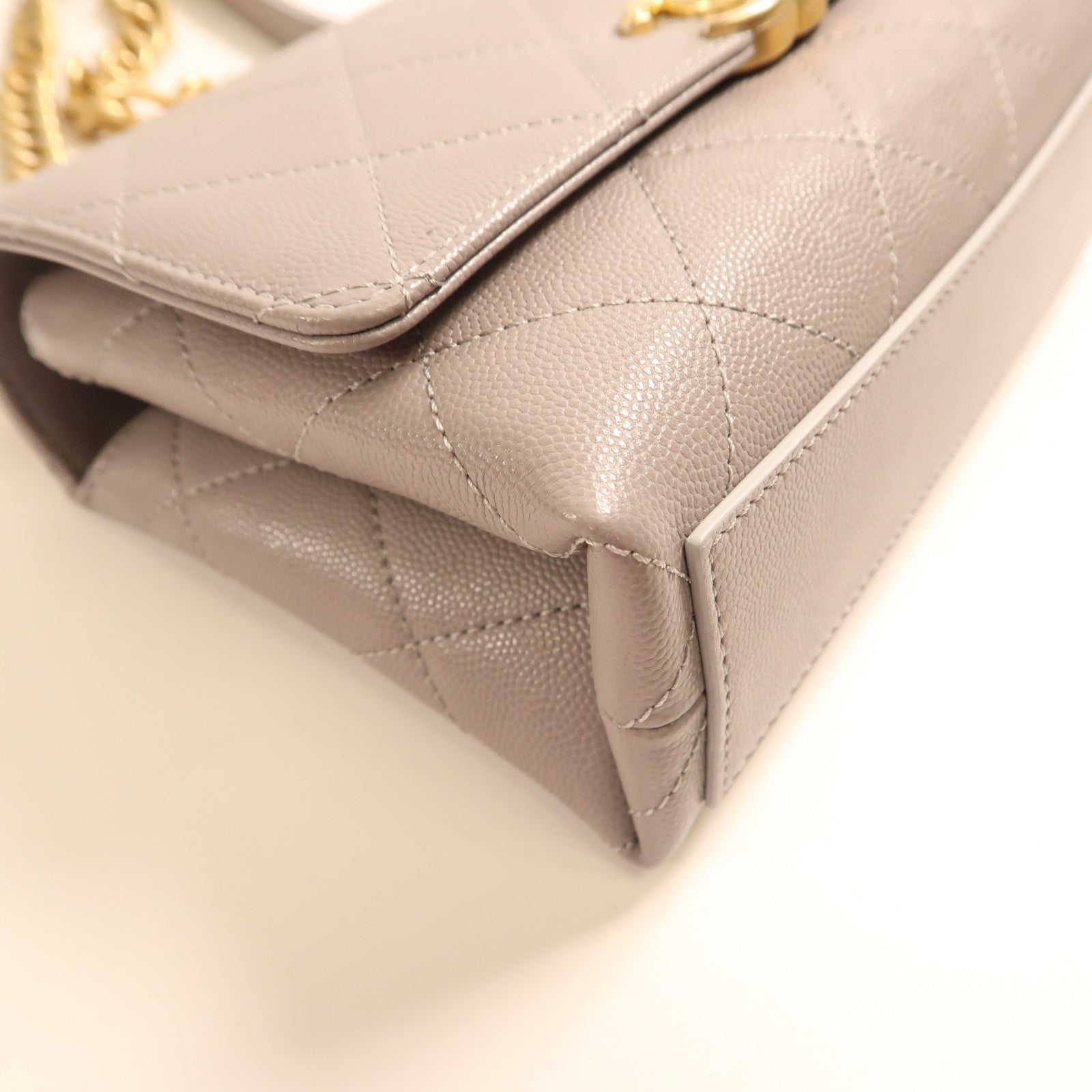 CHANEL 牛皮皮革Chain Shoulder金扣鏈帶肩背袋