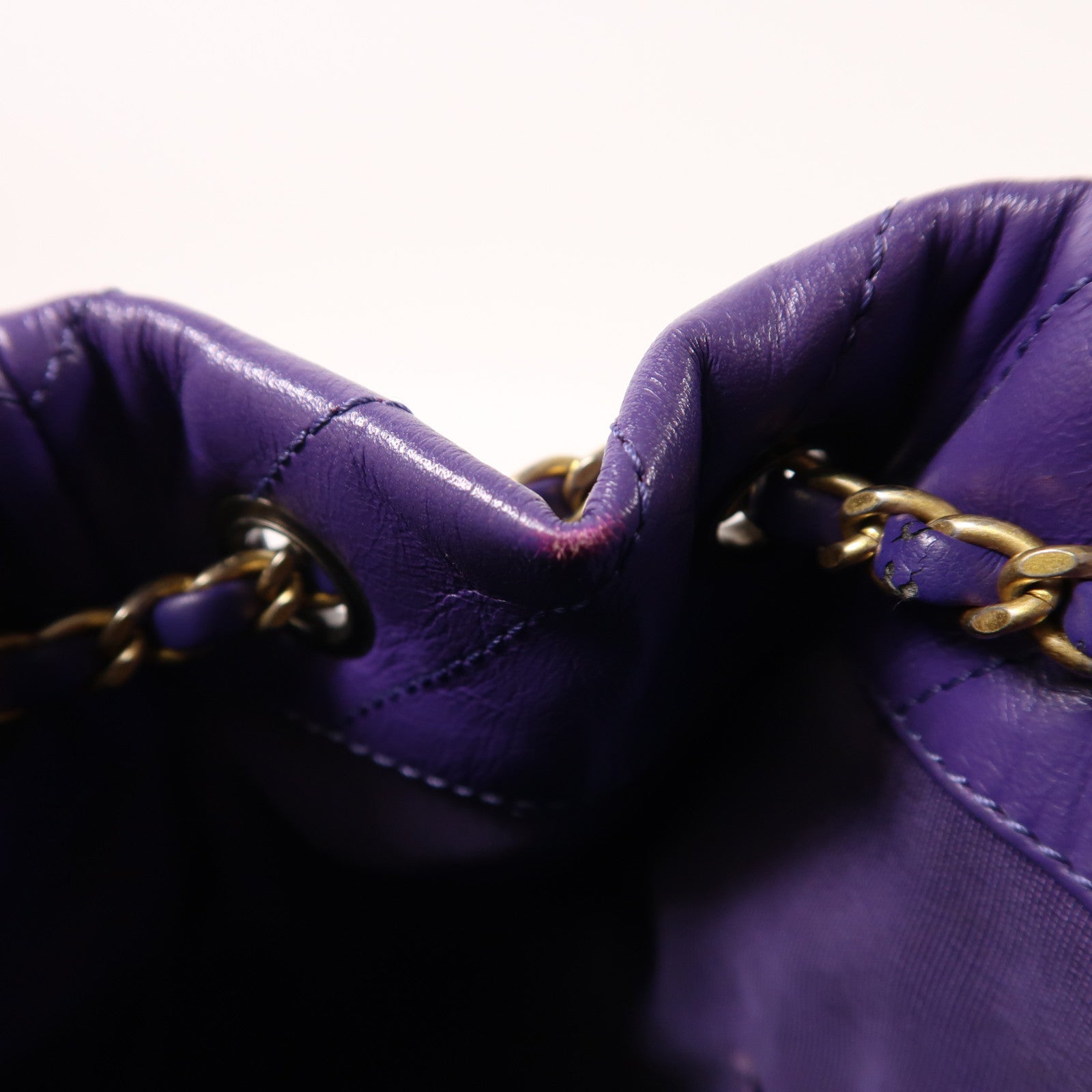 CHANEL 皮革Gabrielle BackPack鏈帶背包