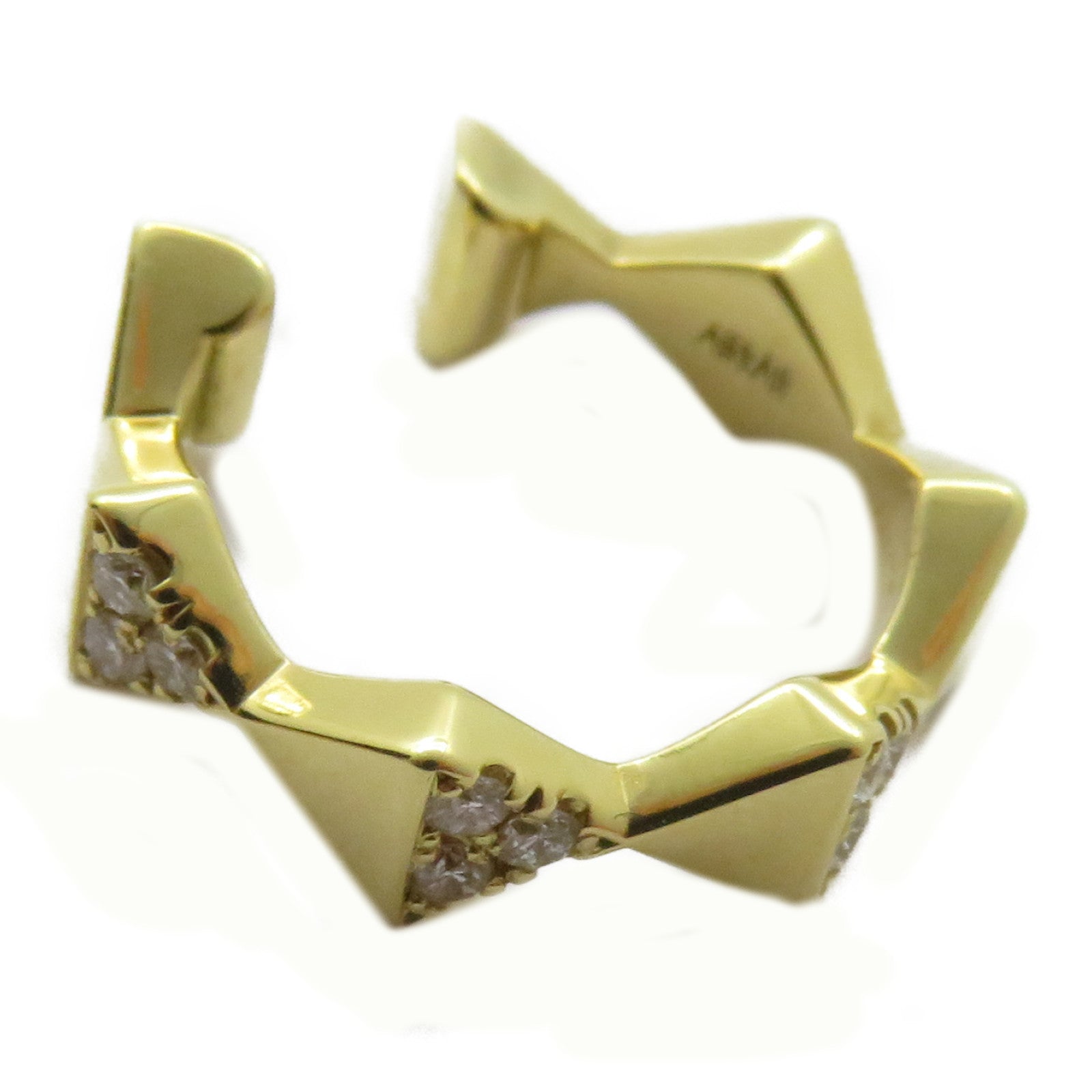 JEWELRY 18K黃金Diamond Ear Cuff 0.04ct鑽石耳環