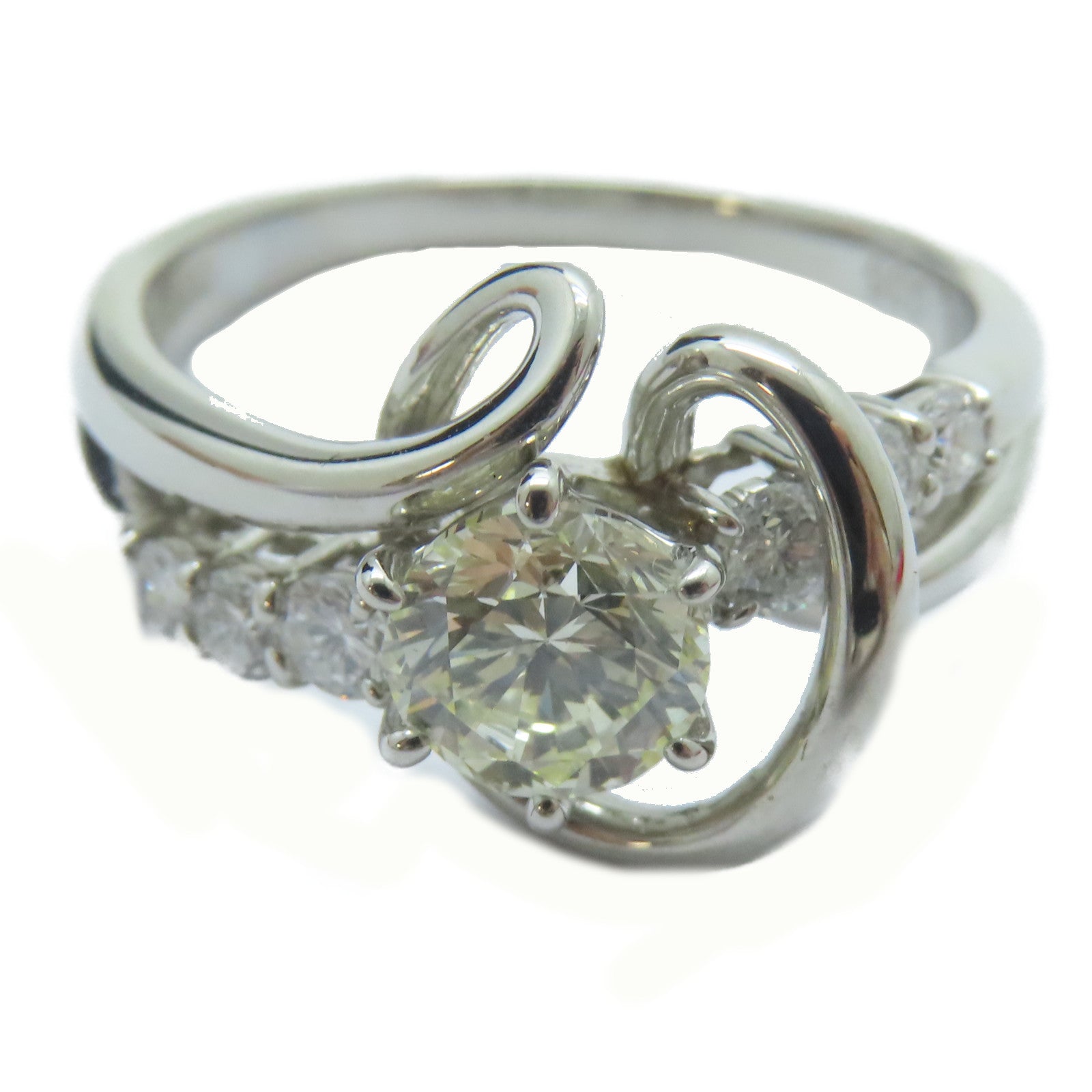 JEWELRY 【激減優惠】PT900鉑金Diamond Ring1.012ct鑽石/0.35ct鑚石戒指US#8.75