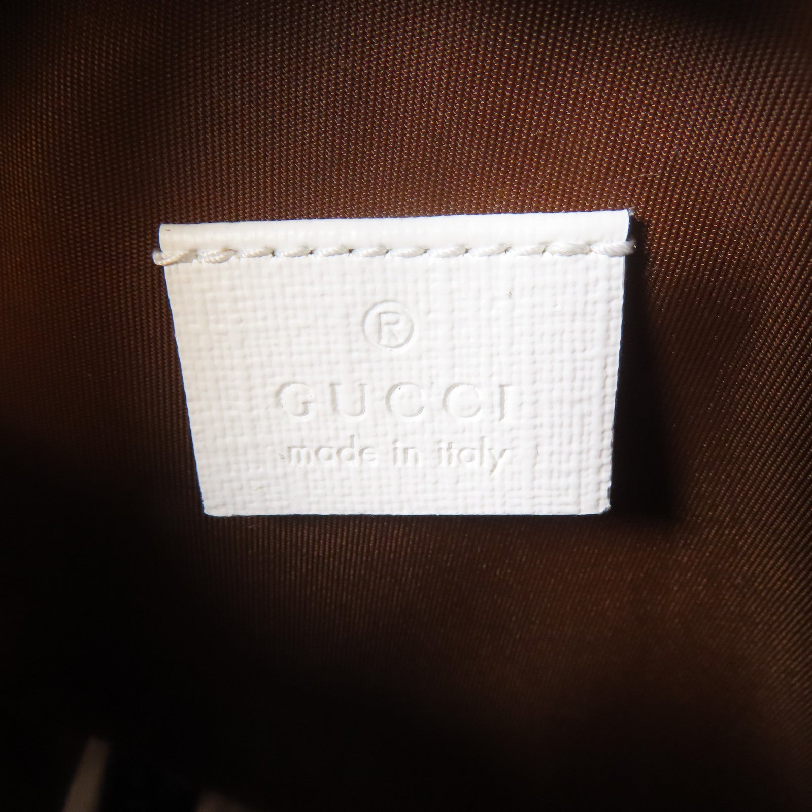 GUCCI 【激減優惠】塗層帆布Children's Shoulder Bag銀扣肩背袋啡色/白色