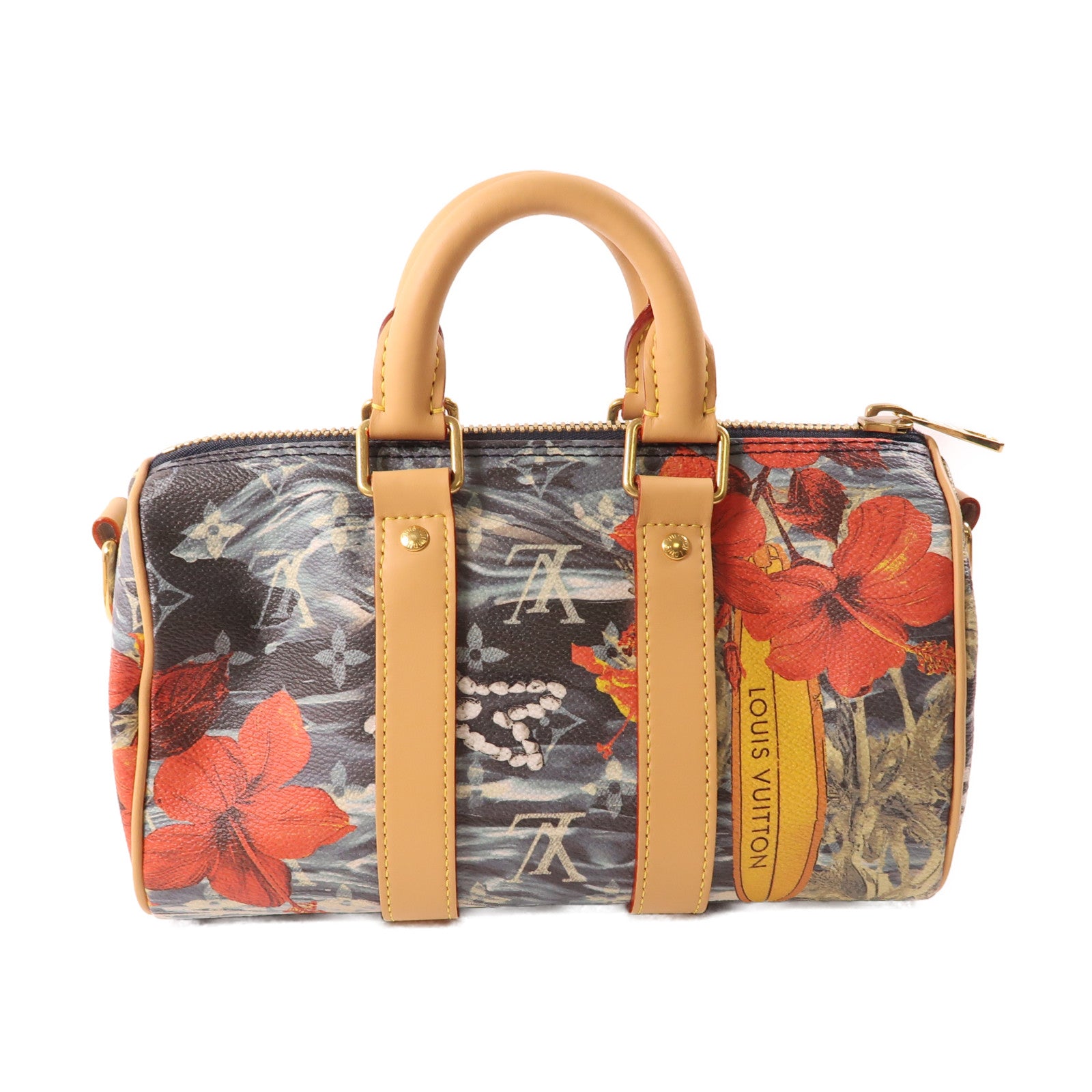 LOUIS VUITTON 【激減優惠】Monogram Surfin Keepall Bandouliere 25金扣手挽肩背兩用袋彩色