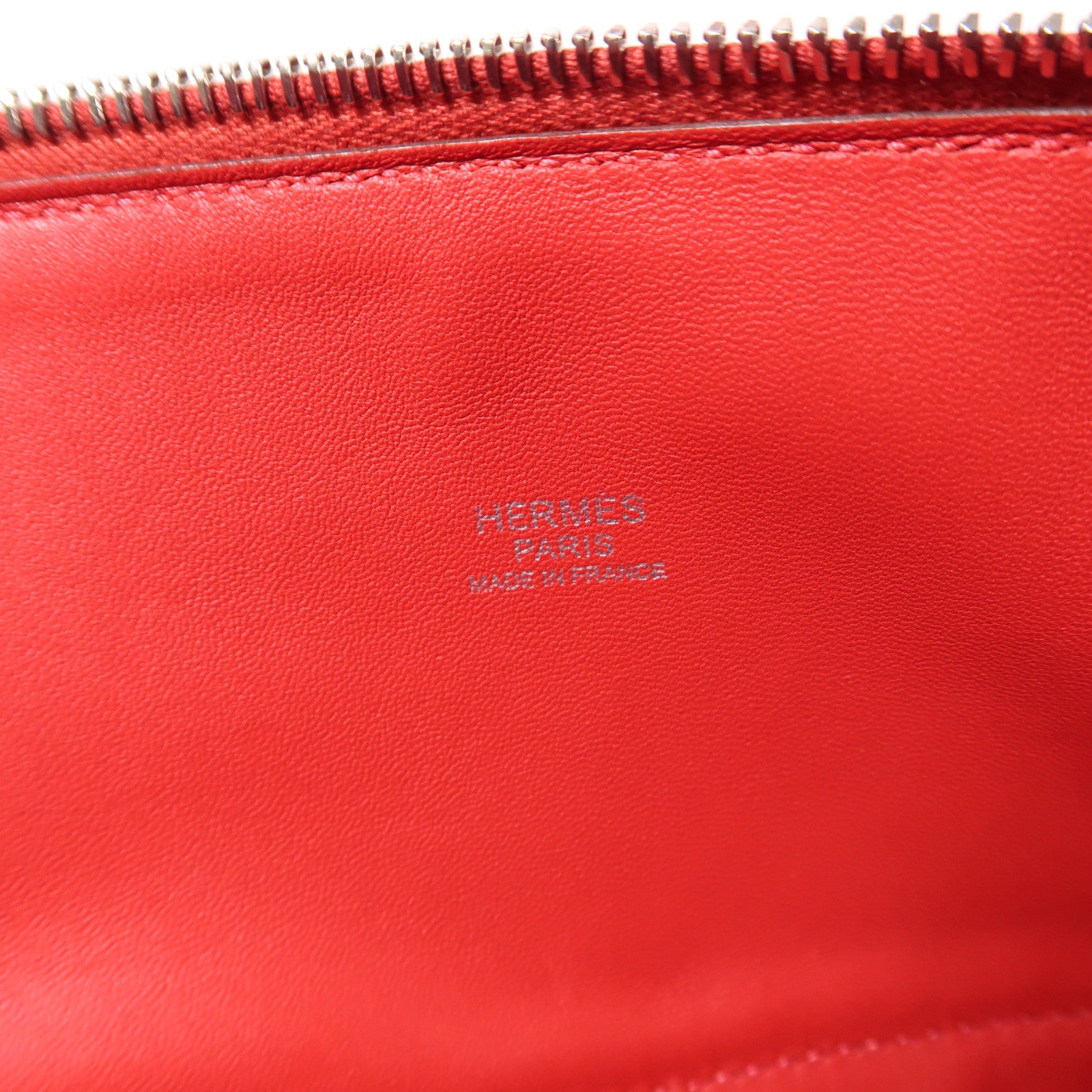 HERMES PHW Bolide 31 2 Way Shoulder Bag Taurillon Clemence Leather Rouge Casaque