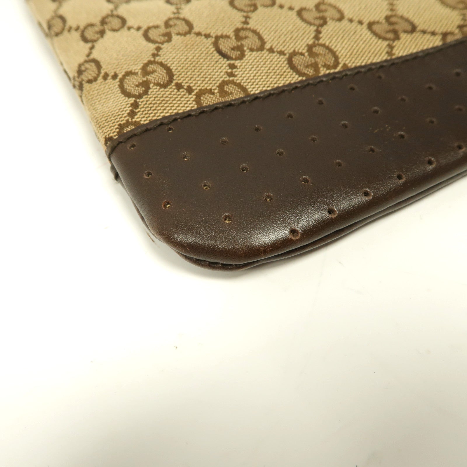 GUCCI 【激減優惠】帆布Shoulder Bag銀扣肩背袋啡色