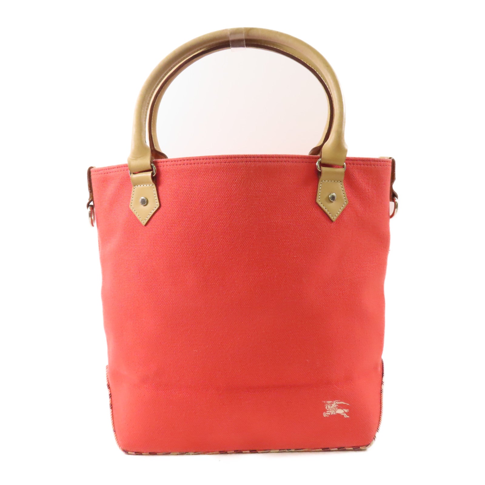 BURBERRY 帆布Handbag銀扣手挽袋