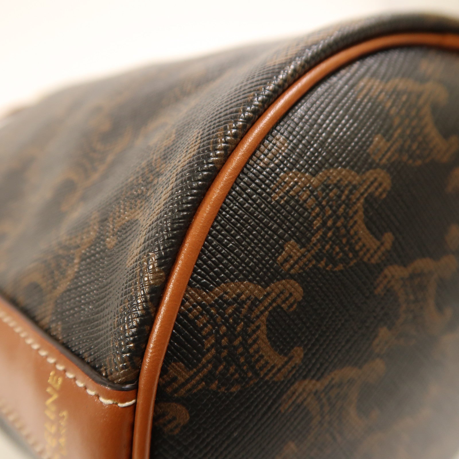 CELINE 塗層帆布Triomphe Bag金扣肩背袋