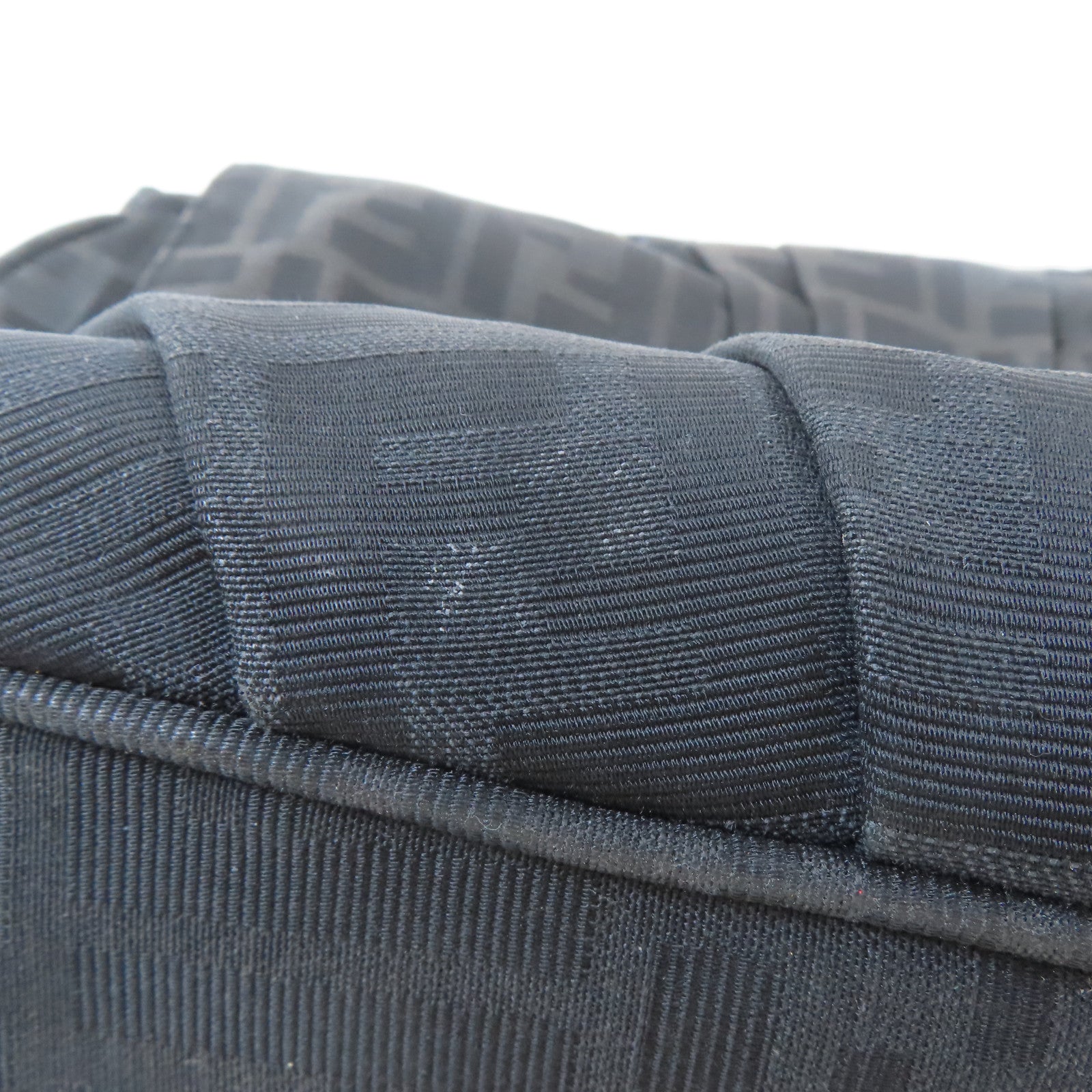FENDI 帆布Zucca Mia Flap銀扣肩背袋啡色