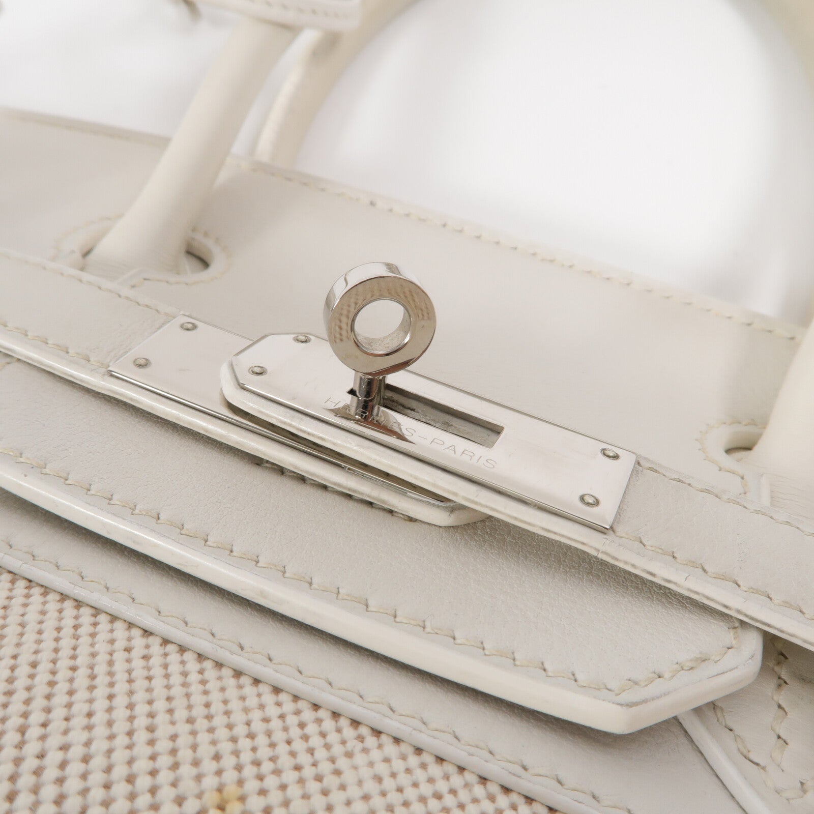 HERMES Swift皮革/Toile帆布Birkin 30手挽袋