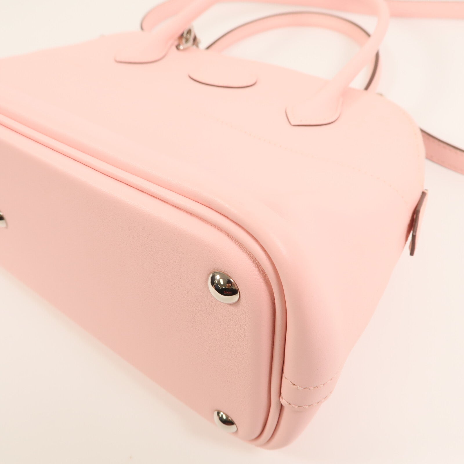 HERMES Epsom皮革Bolide 27銀扣手挽肩背兩用袋Rose Sakura