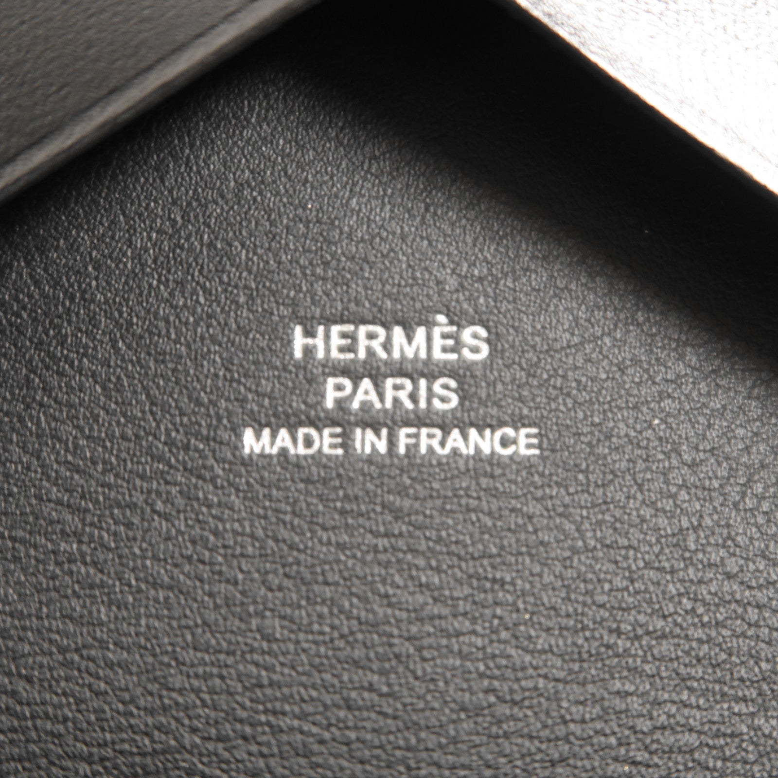 HERMES Swift皮革Calvi Duo銀扣卡片套