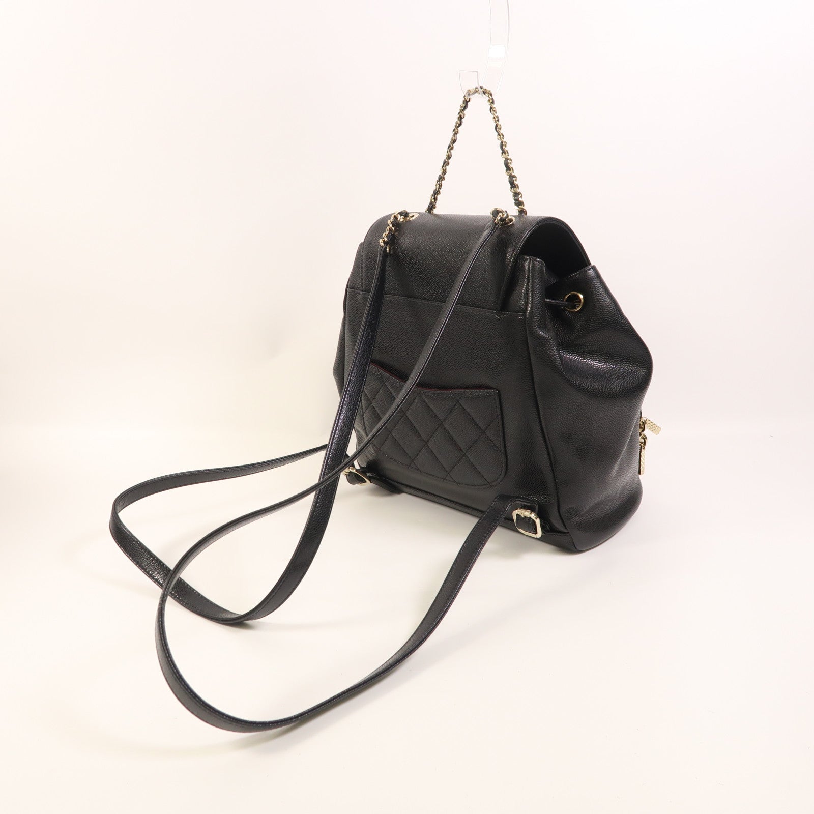 CHANEL 牛皮皮革Affinity Backpack金扣背包