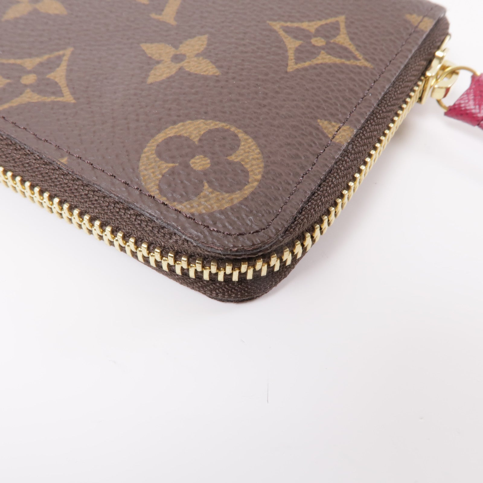 LOUIS VUITTON Monogram Zippy Wallet金扣長錢包棕色/紫色
