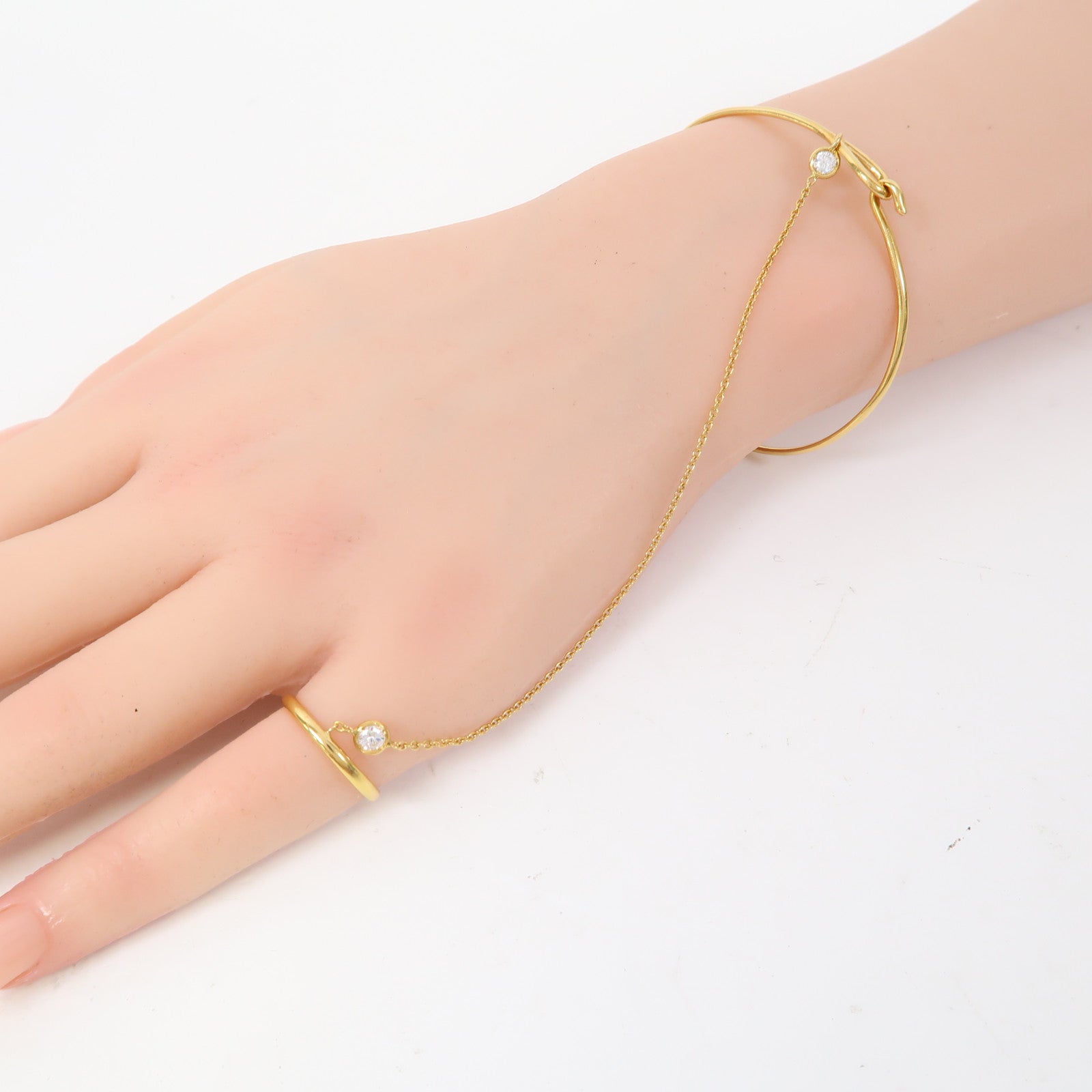 Dior 18K金Bracelet With Ring戒指手鐲US#5.5