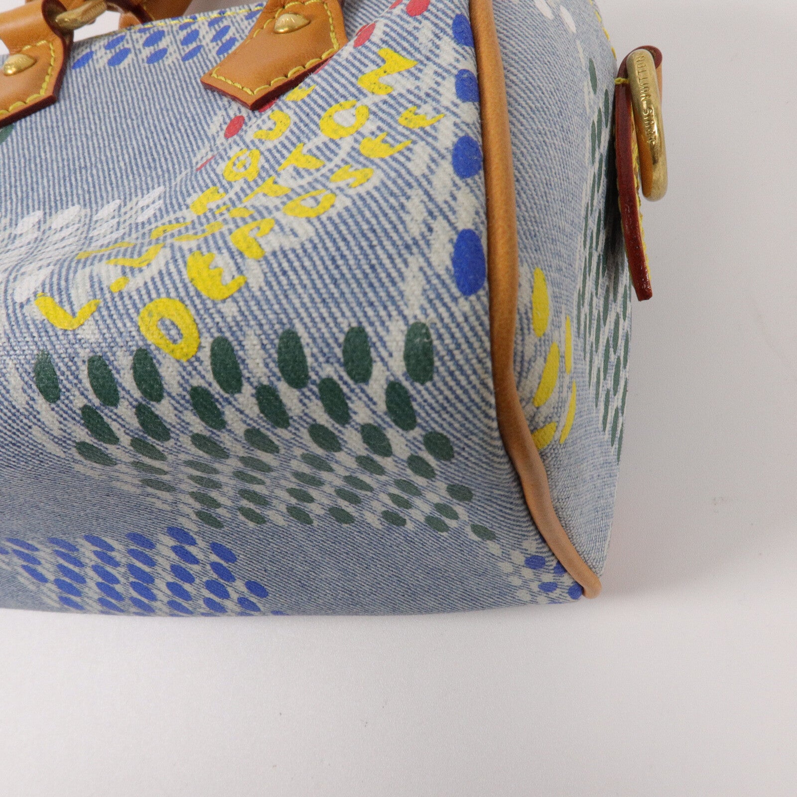 LOUIS VUITTON 牛仔布Speedy 18 Bandouliere手挽肩背兩用袋