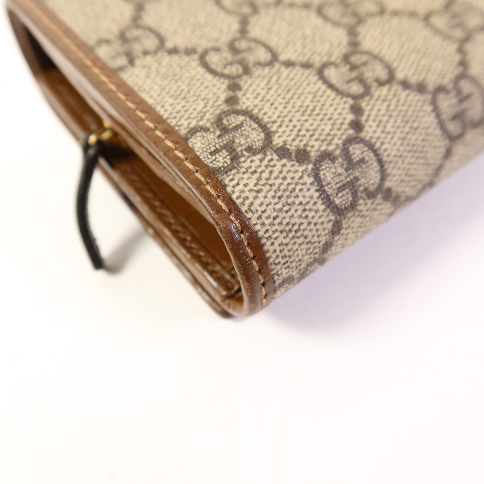 GUCCI 塗層帆布Horsebit 1955金扣錢包