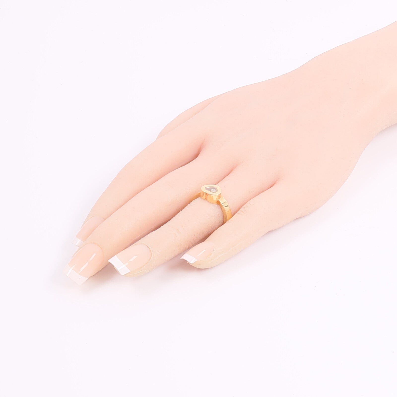 Chopard 18K黃金Happy Diamond Heart Ring鑽石戒指