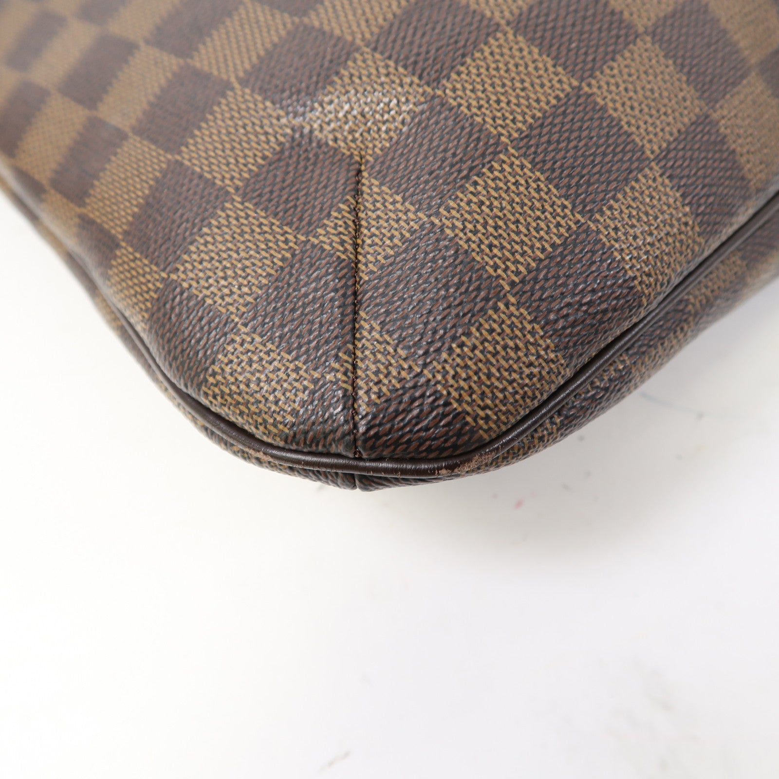 LOUIS VUITTON Damier Bloomsbury PM金扣肩背袋啡色