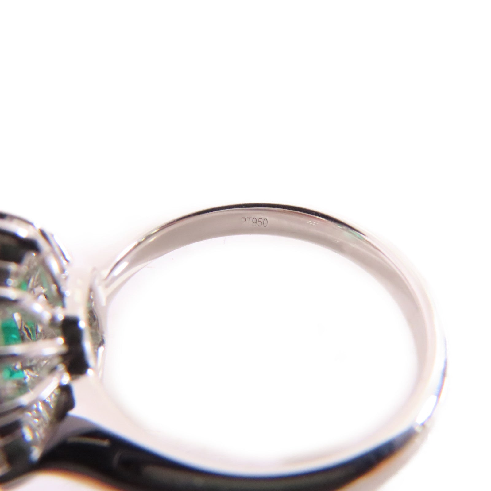JEWELRY PT950鉑金/1.71ct綠寶石/0.82ct鑽石Emerald/Diamond Ring戒指US#6