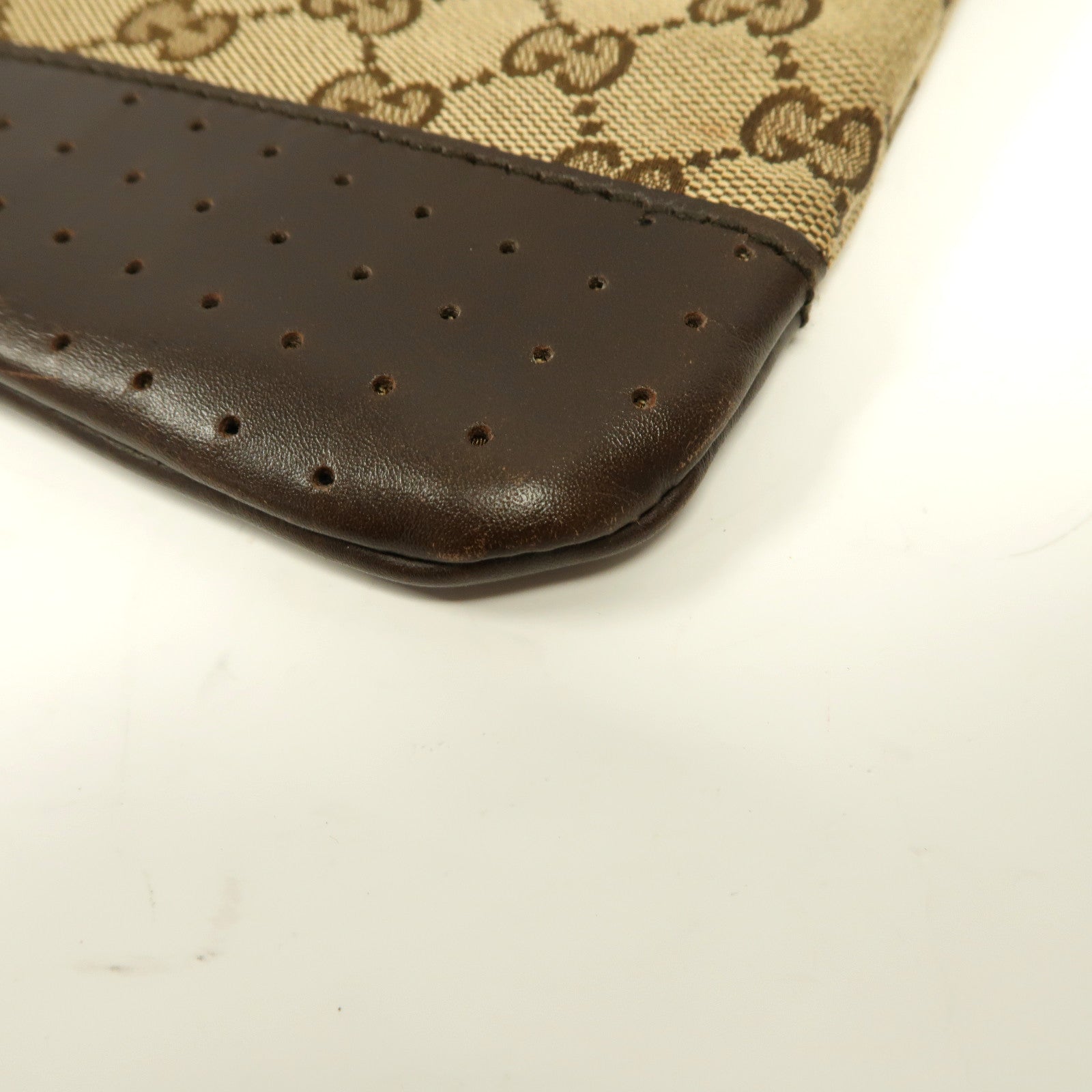 GUCCI 【激減優惠】帆布Shoulder Bag銀扣肩背袋啡色