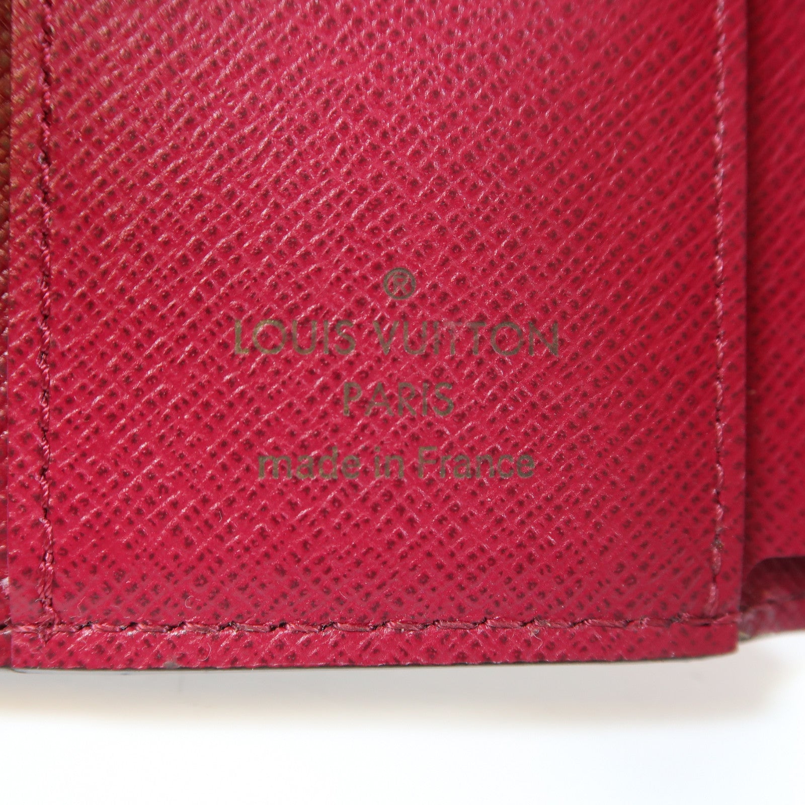LOUIS VUITTON Monogram Wallet金扣錢包棕色/紅色