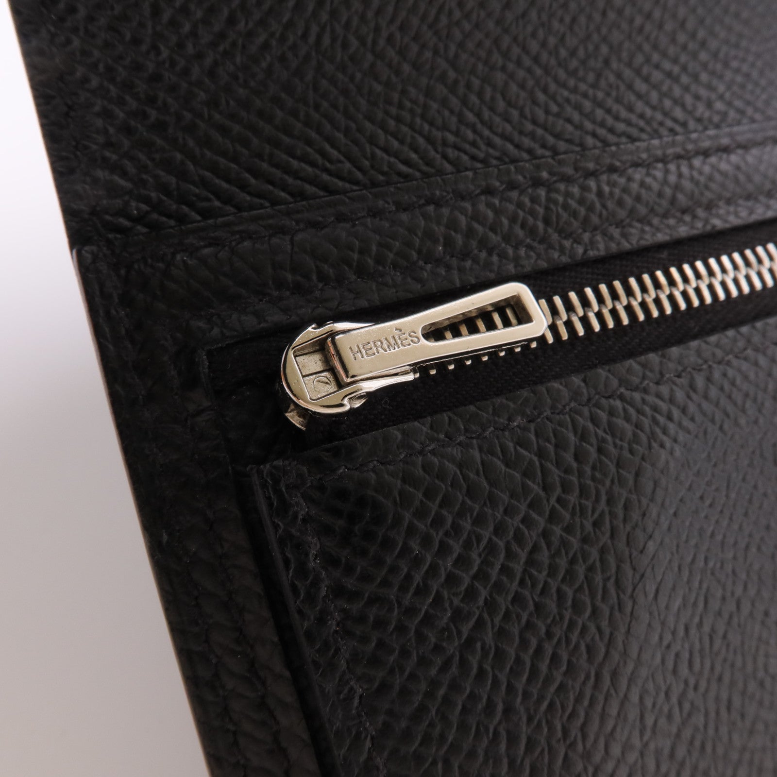 HERMES Epsom皮革Bearn Compact Wallet錢包Noir
