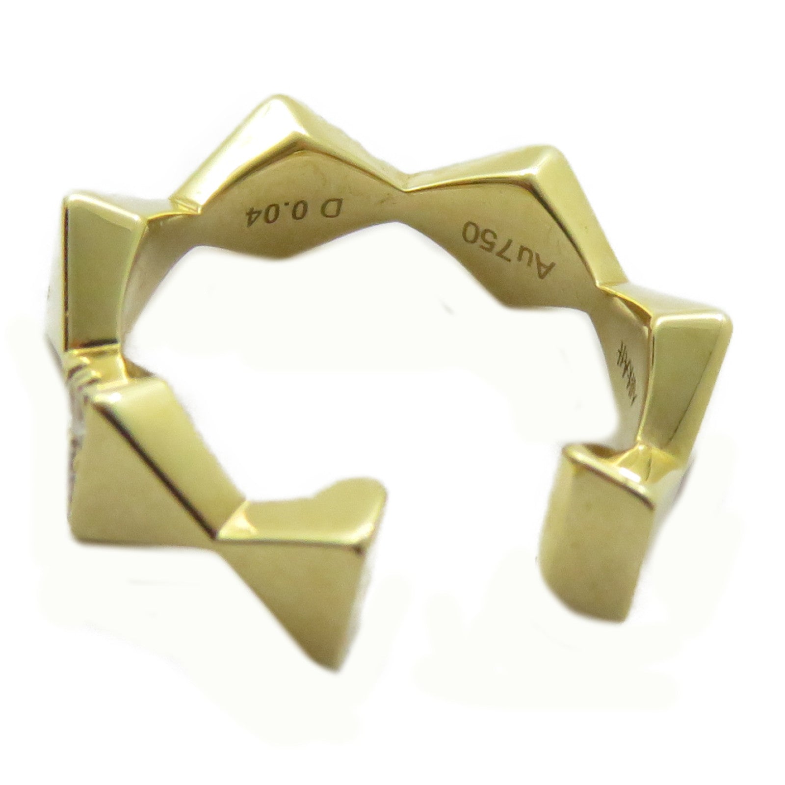 JEWELRY 18K黃金Diamond Ear Cuff 0.04ct鑽石耳環