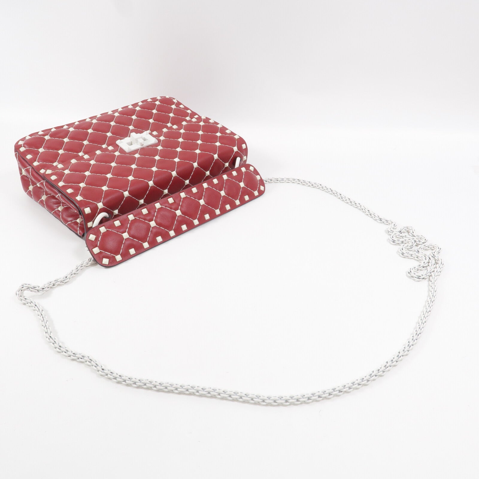 Valentino 牛皮皮革Shoulder Bag鏈帶手挽肩背兩用袋