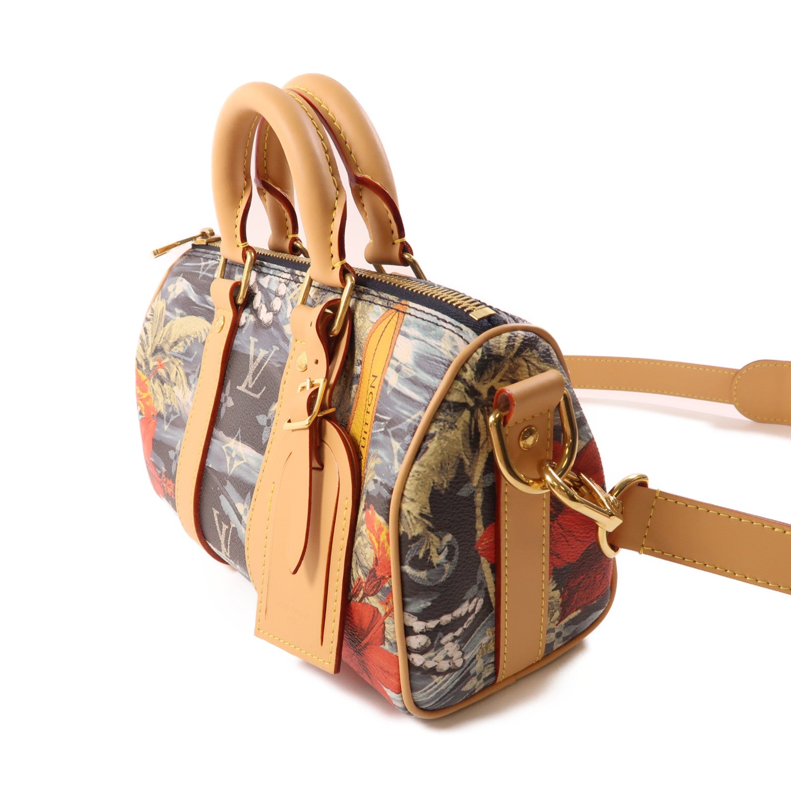 LOUIS VUITTON 【激減優惠】Monogram Surfin Keepall Bandouliere 25金扣手挽肩背兩用袋彩色