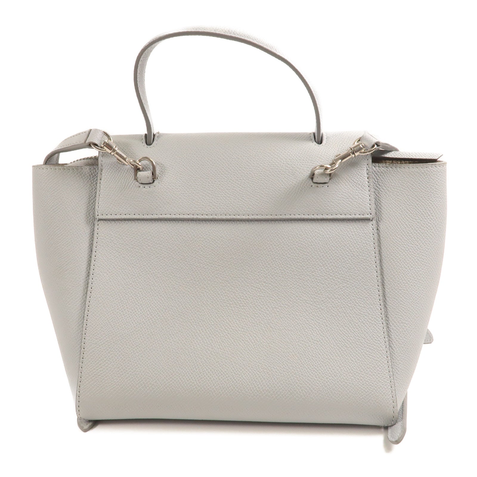 CELINE 牛皮皮革Nano Belt Bag銀扣手挽肩背兩用袋藍色