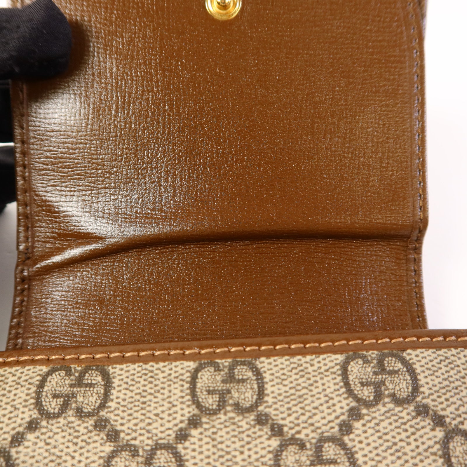 GUCCI 塗層帆布Horsebit 1955金扣錢包