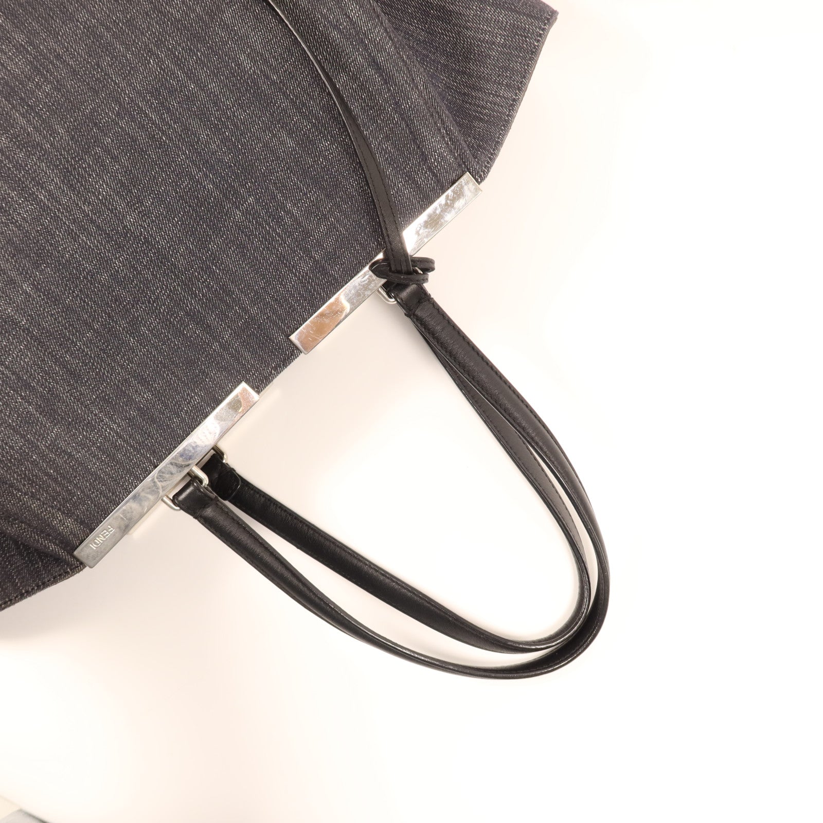 FENDI 帆布Tote Bag銀扣手挽袋