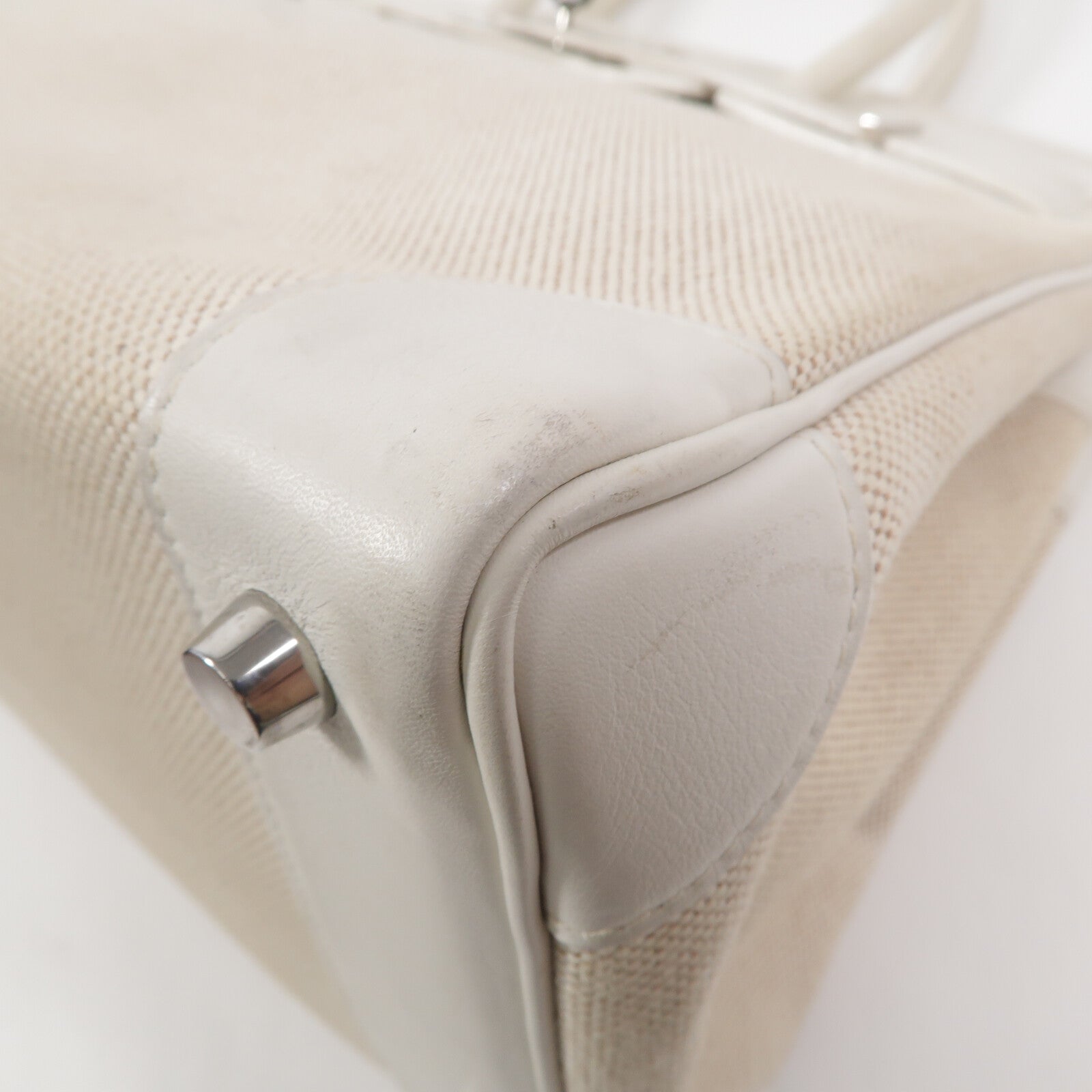 HERMES Swift皮革/Toile帆布Birkin 30手挽袋