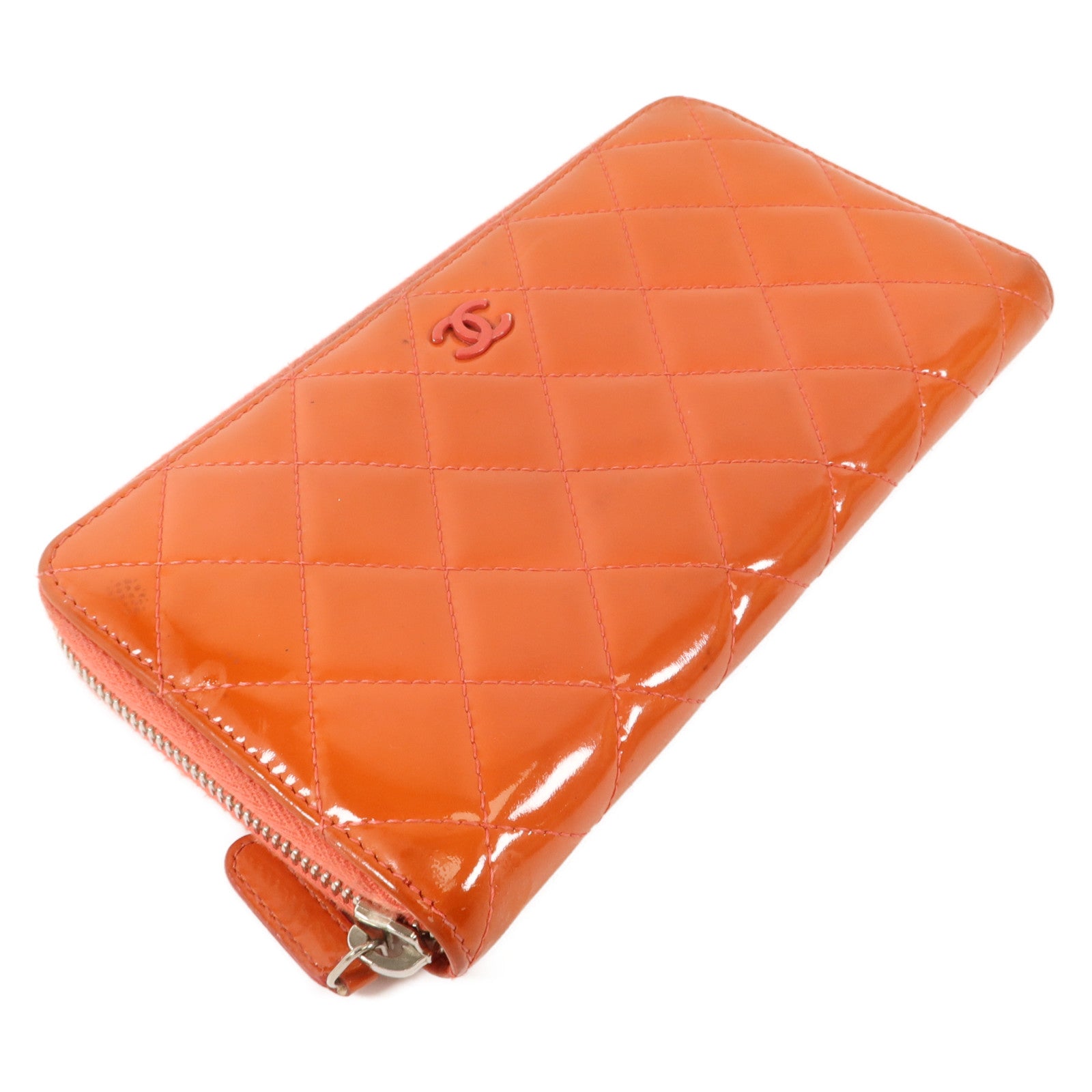 CHANEL 漆皮皮革Long Round Wallet長錢包