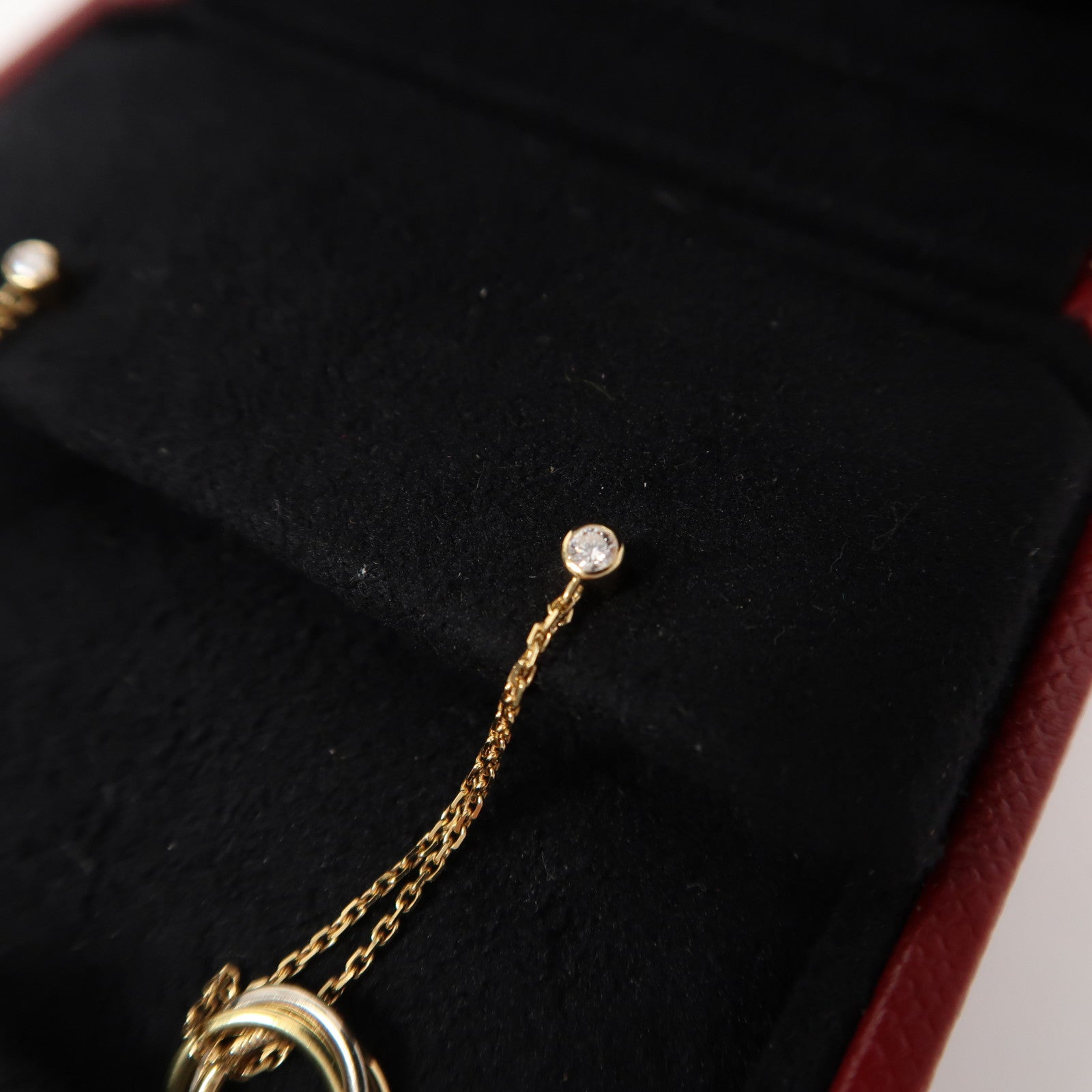 CARTIER 18K黃金/白金/玫瑰金Trinity Earrings耳環