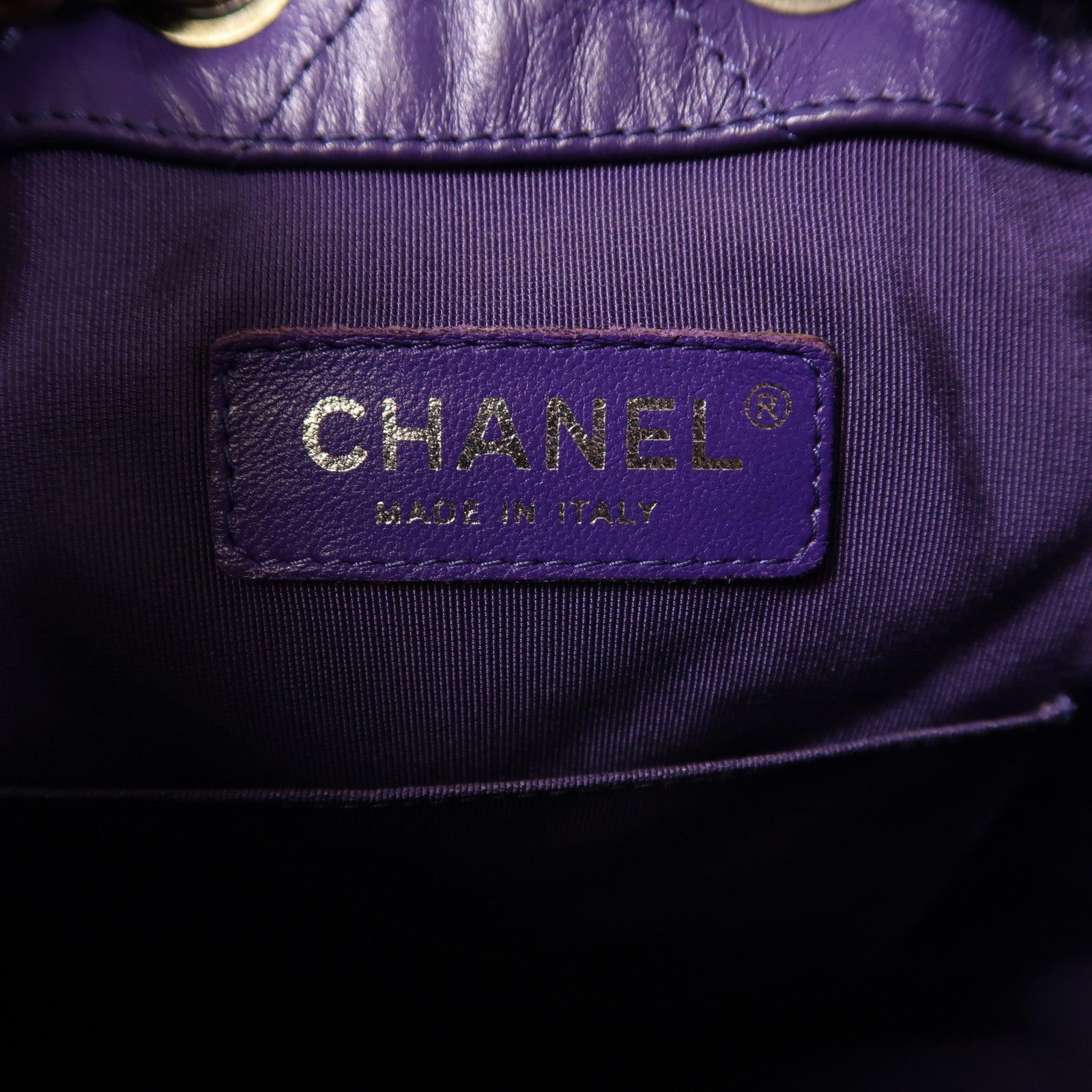 CHANEL 皮革Gabrielle BackPack鏈帶背包