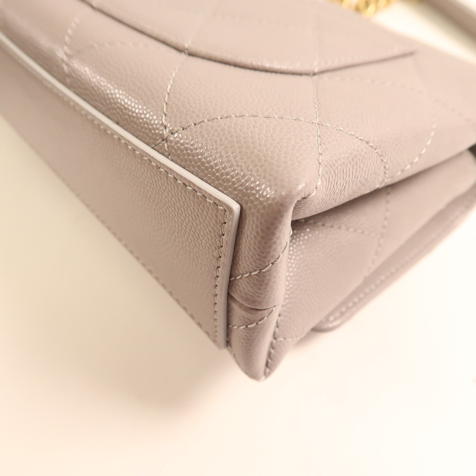 CHANEL 牛皮皮革Chain Shoulder金扣鏈帶肩背袋