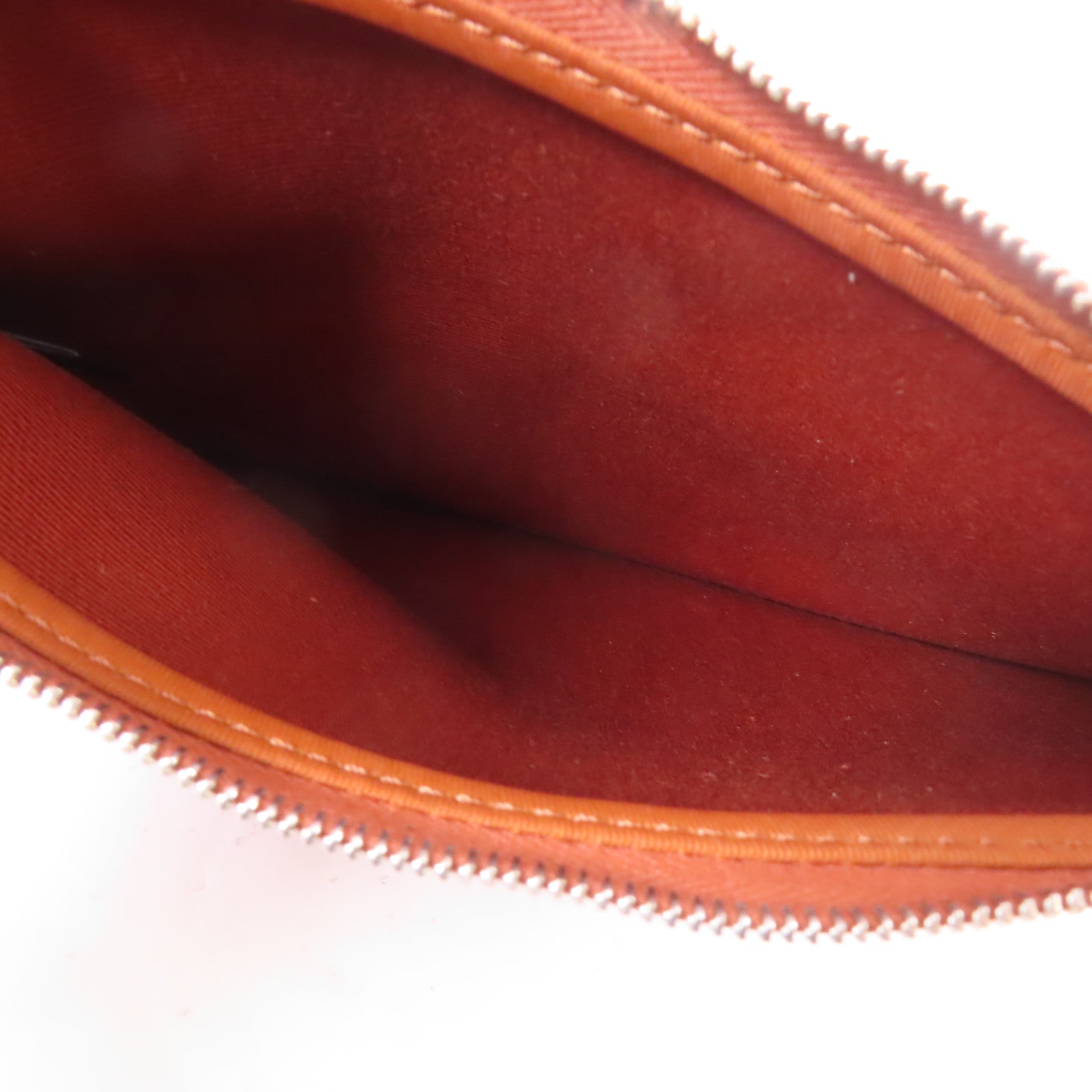 HERMES 帆布Herbag PM銀扣手挽肩背兩用袋Brique/橙色