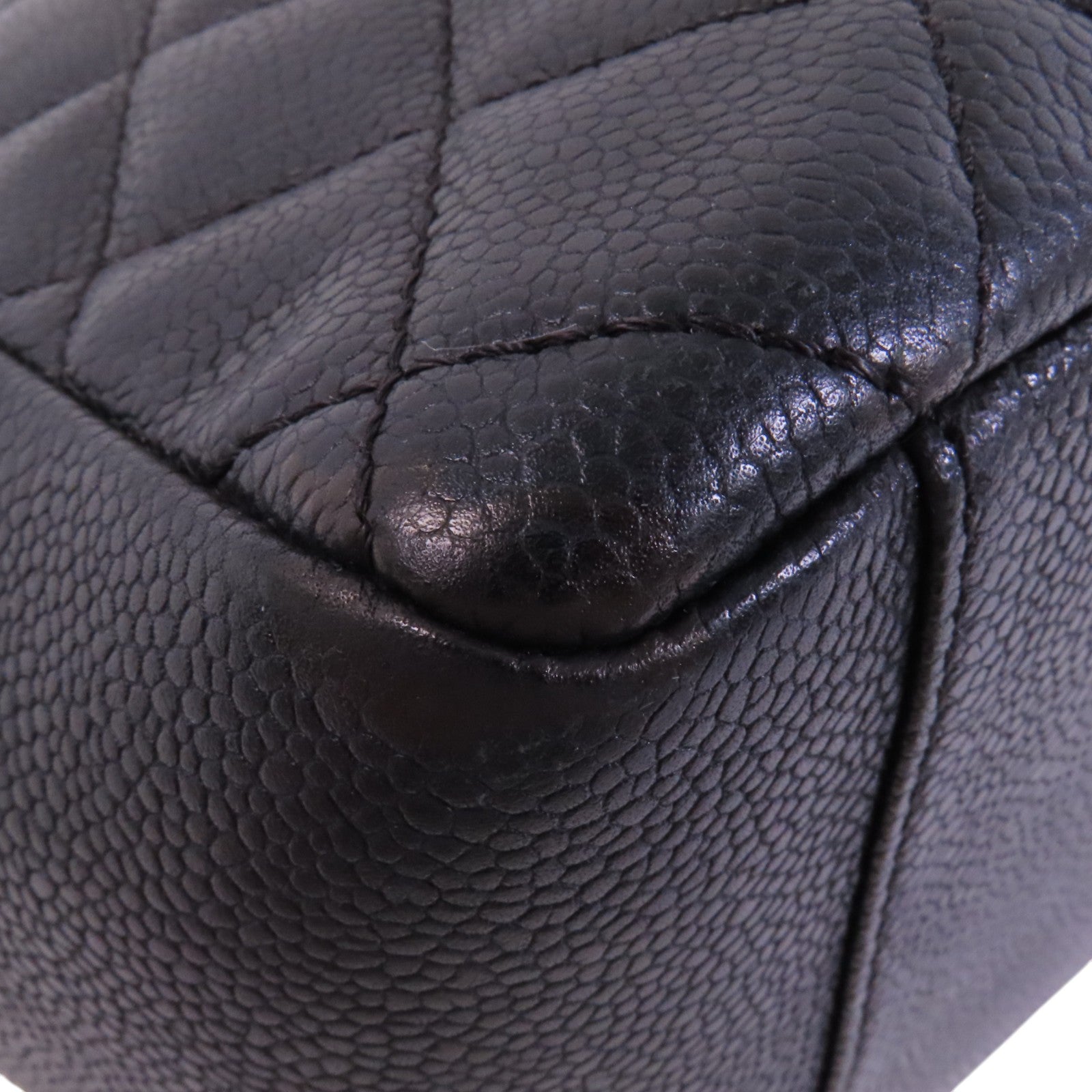 CHANEL 牛皮皮革GST金扣鏈帶肩背袋